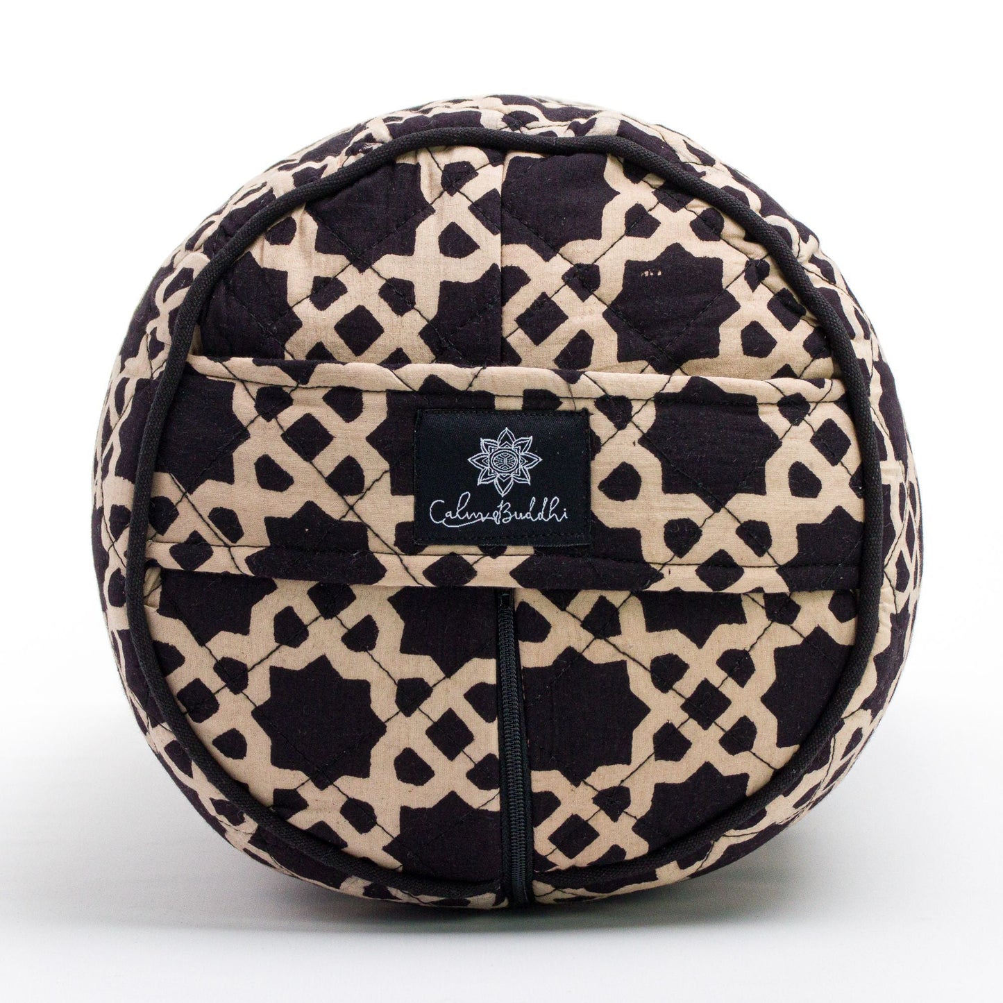 Akasha - Round Yoga Bolster-Block Printed, Round Bolsters-xo