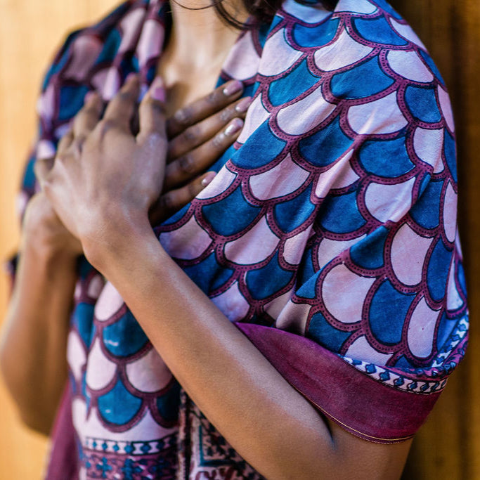 Dusky Rose natural dye scarf Gifts, Scarves -xo