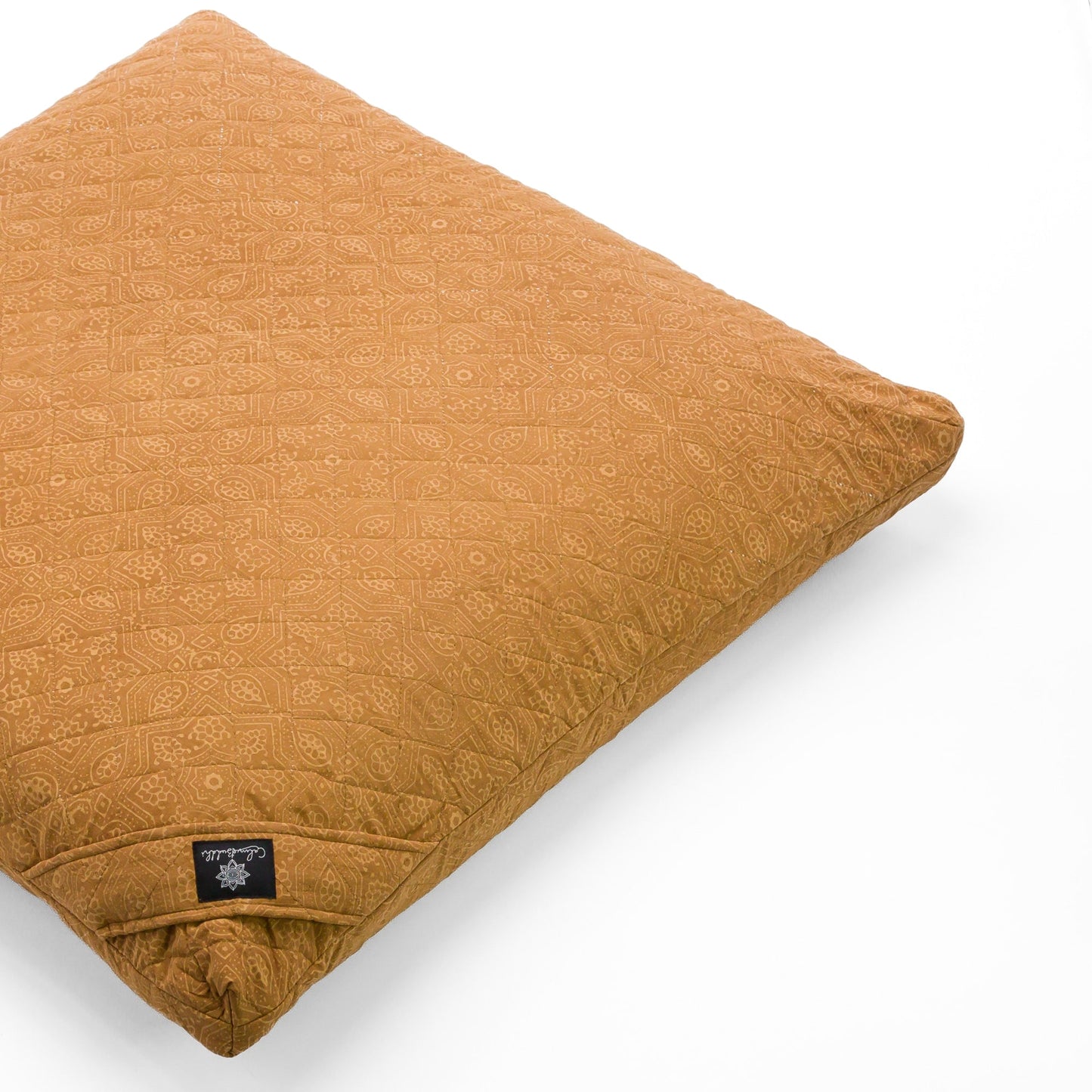 Fire Star - Meditation Cushion Zabuton Block Printed, Zabutons -xo