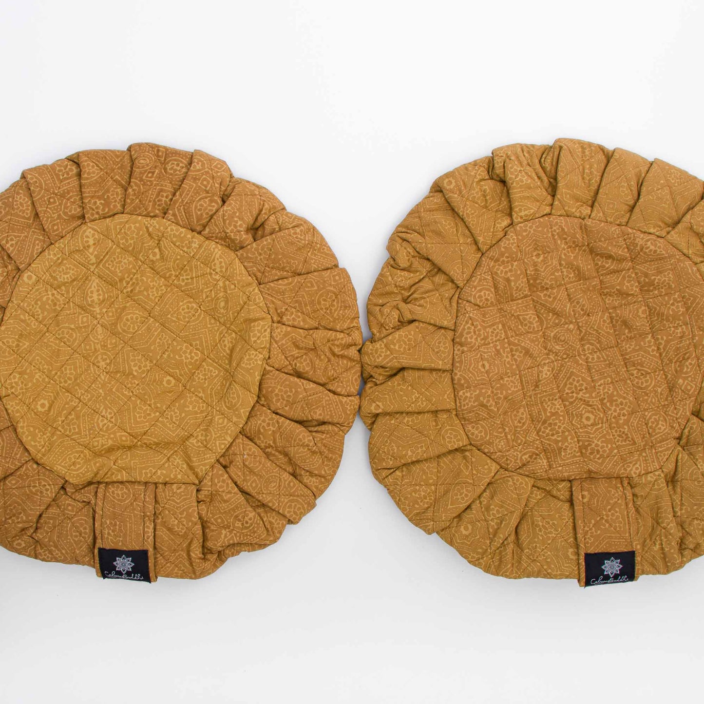 Fire Star - Round Meditation Cushion Zafu - SECOND Block Printed, Zafus -xo