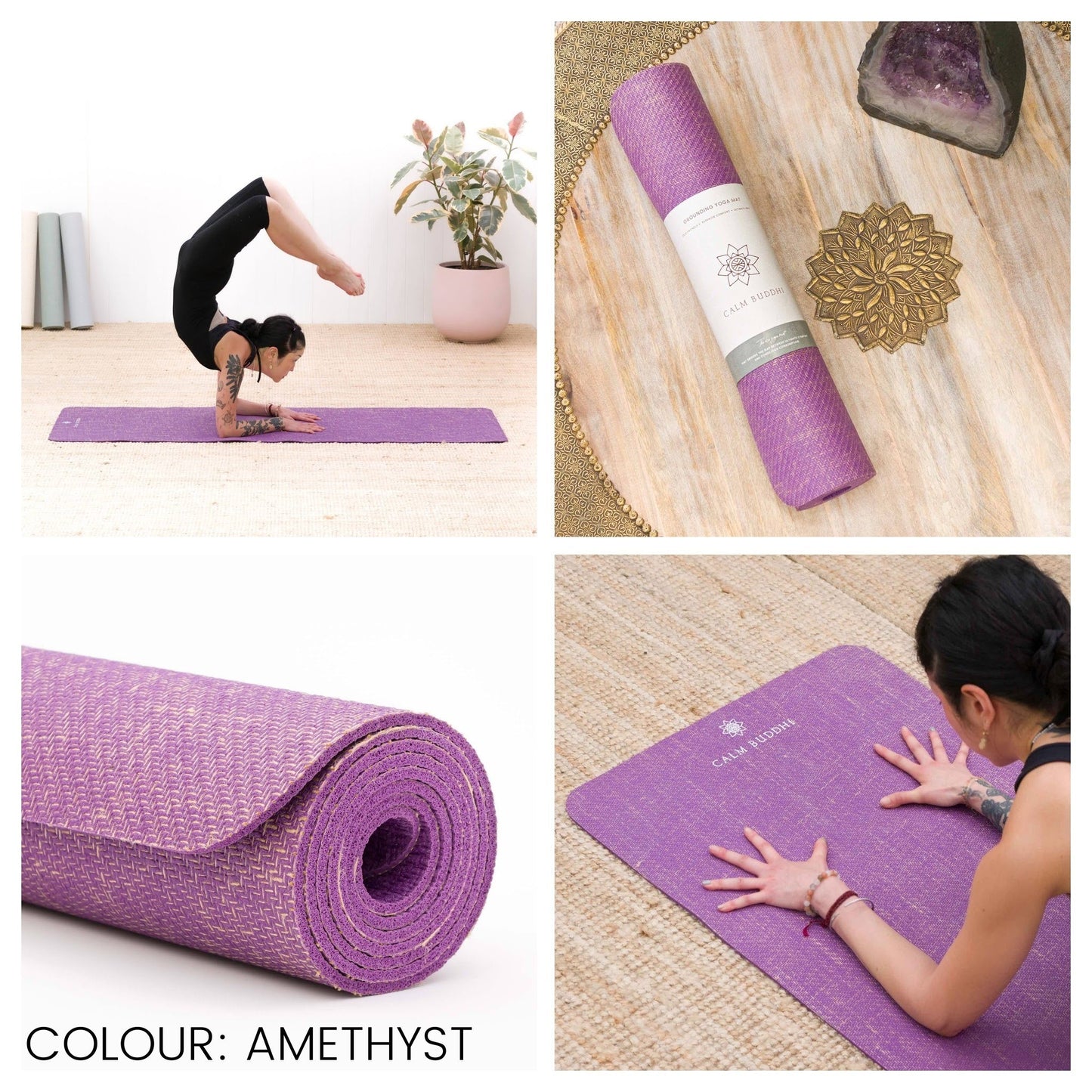 Grounding Yoga Mat Eco Yoga Mat amethyst