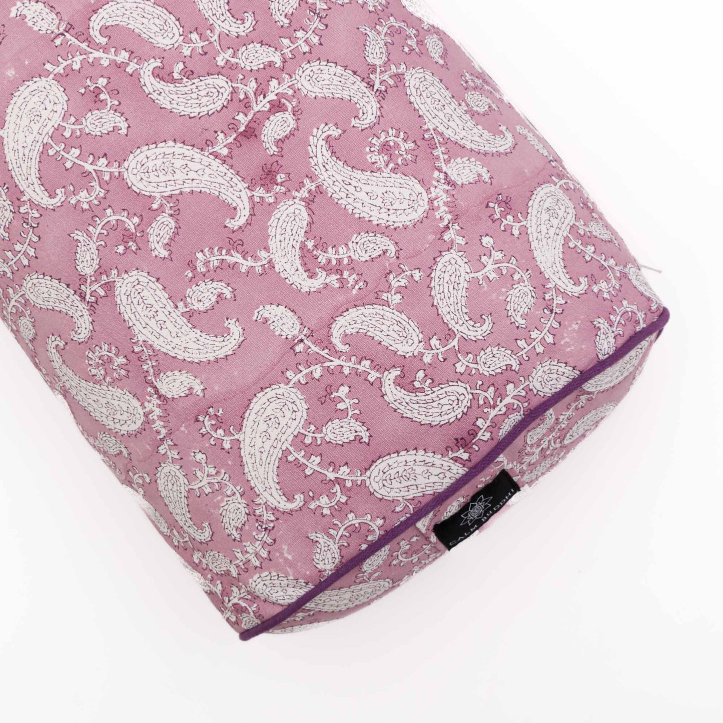 Indi Rose Paisley Oval Yoga Bolster Block Printed, Indi Rose, Oval Bolsters -xo