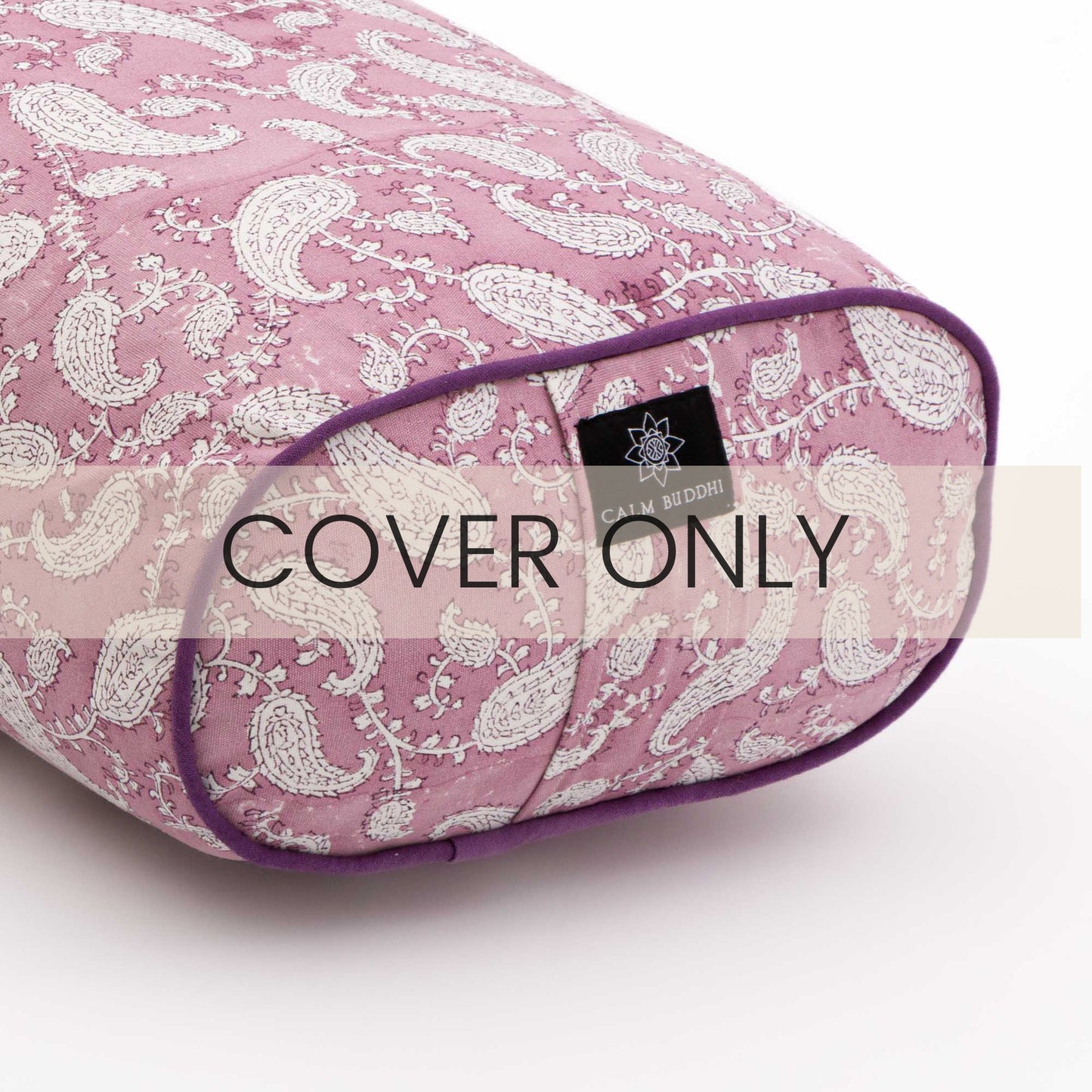 Indi Rose Paisley Oval Yoga Bolster Block Printed, Indi Rose, Oval Bolsters -xo