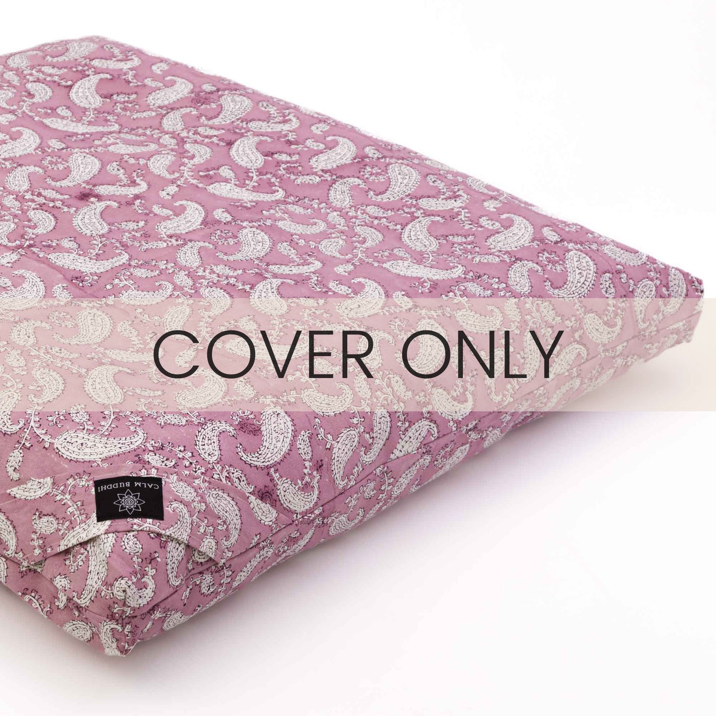 Indi Rose Paisley Zabuton Meditation Cushion Block Printed, Indi Rose, karna, Zabutons -xo