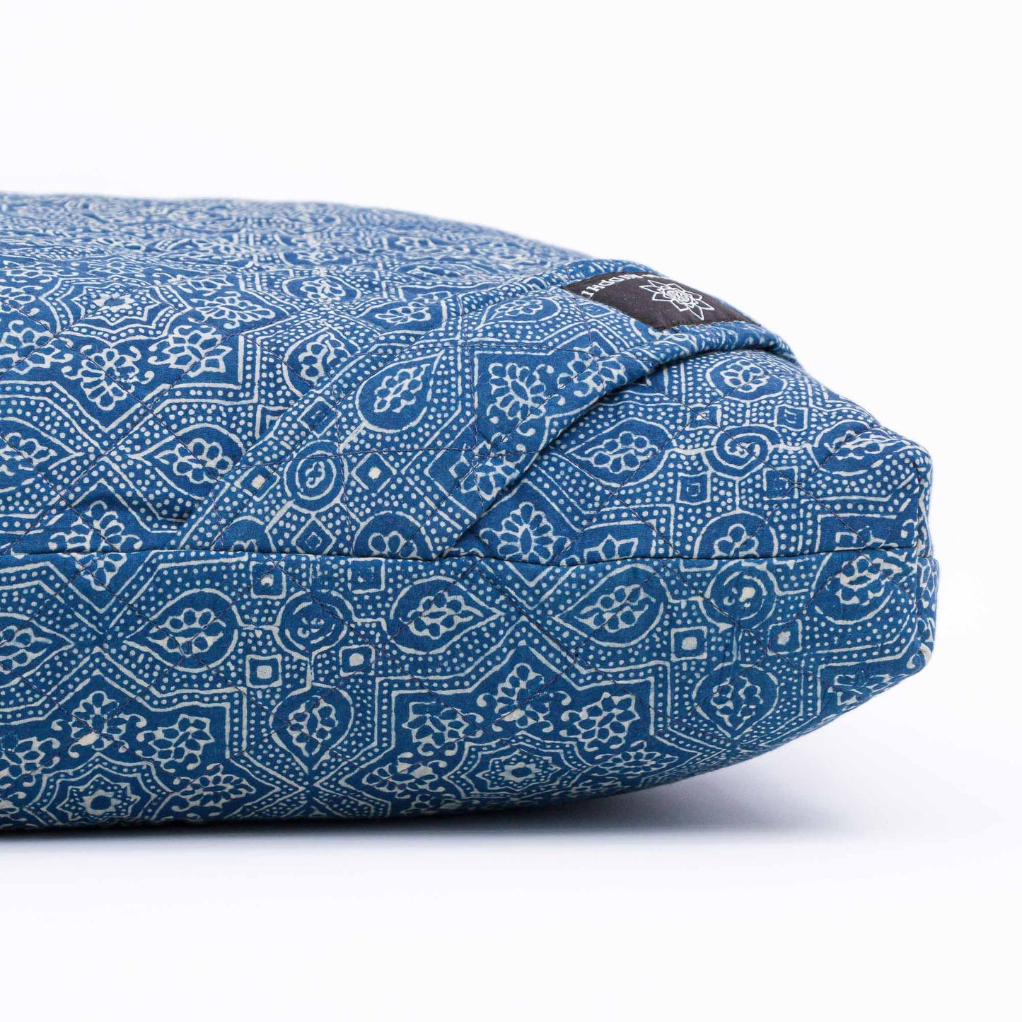 Indigo Star (Water)- Meditation Cushion Zabuton Block Printed, Zabutons -xo