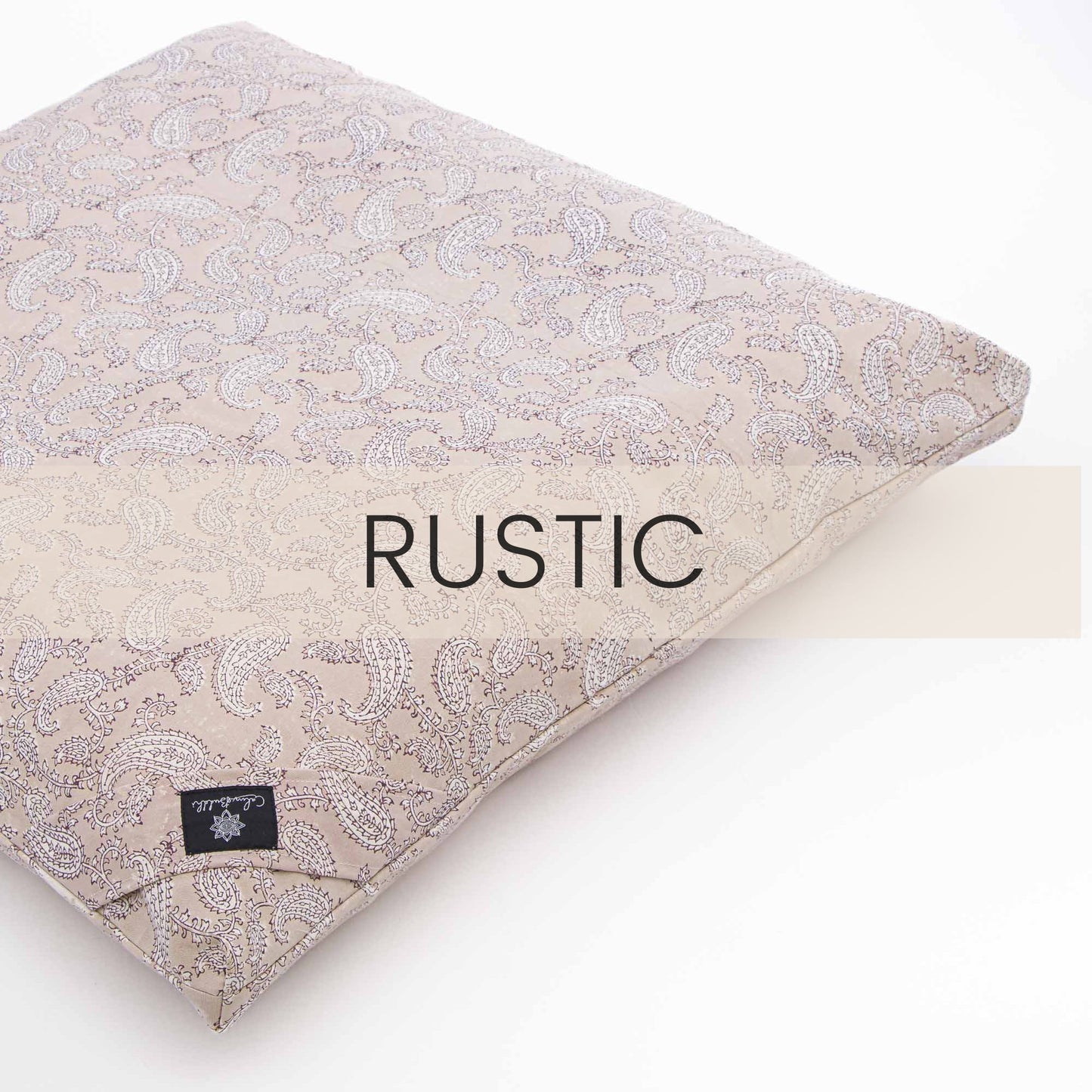 Jyoti Paisley Zabuton Meditation Cushion Block Printed, karna, Zabutons -xo