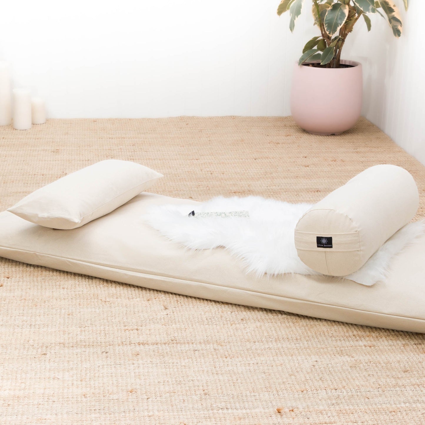 Purity Yoga Nidra and Meditation Comfort Bundle Ananda, Block Printed, futonbundle, karna -xo