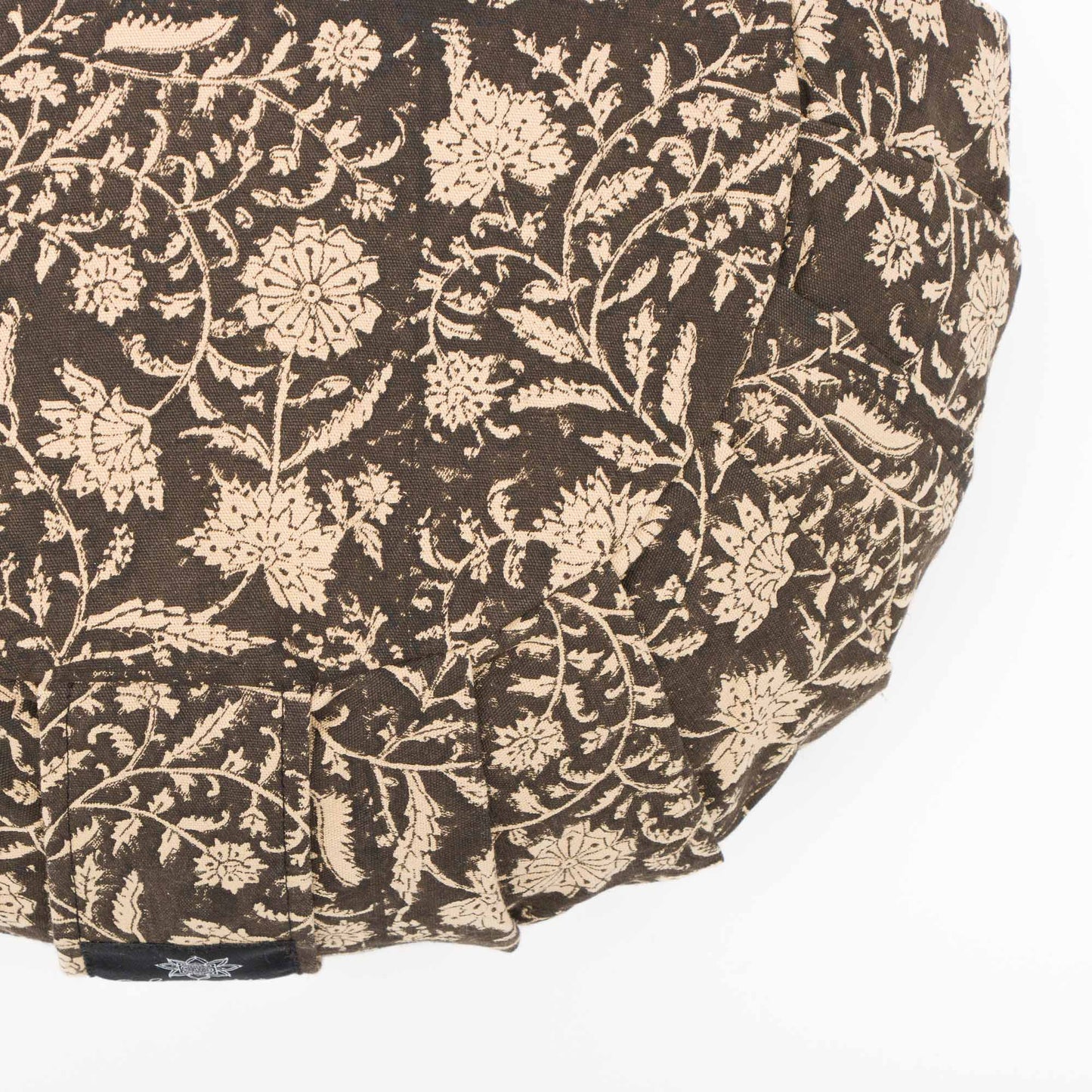 Round Meditation Cushion ~ Bhumi Garden Block Printed, karna, Zafus -xo