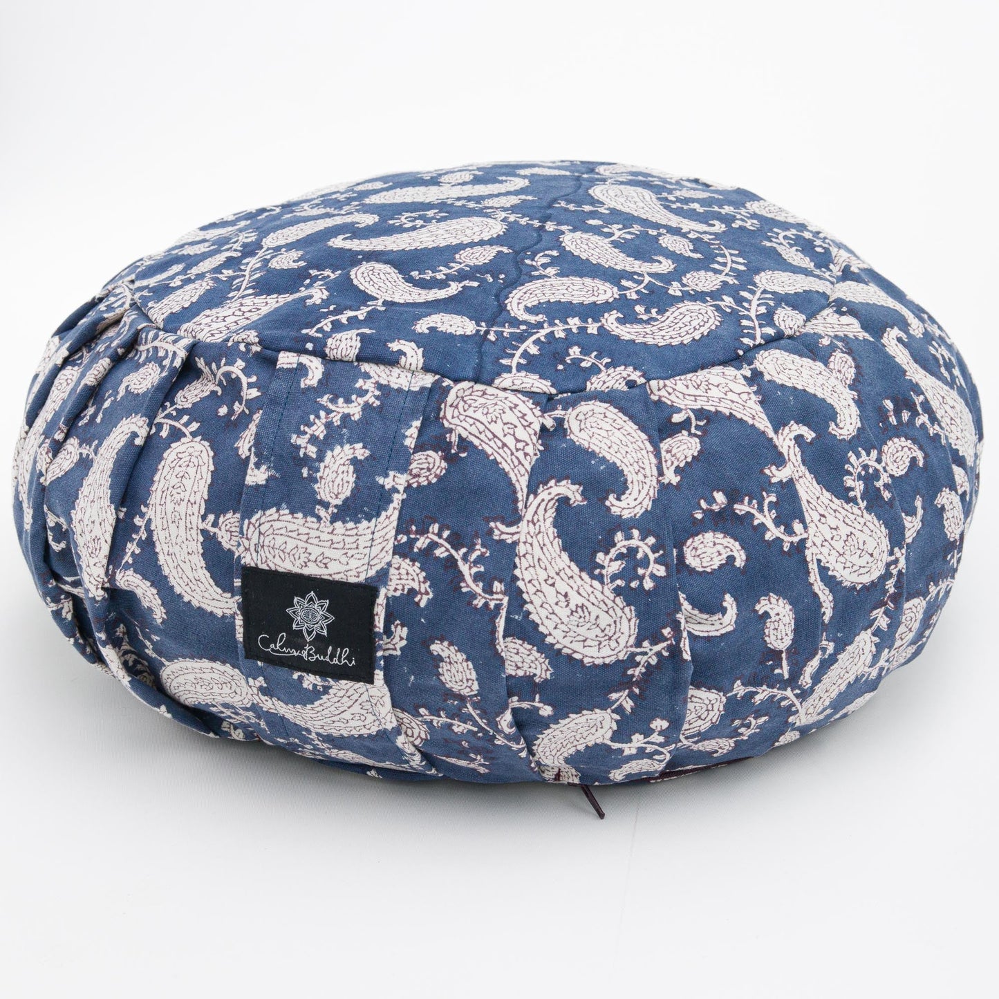 Round Meditation Cushion ~ Eve Paisley Block Printed, karna, Zafus -xo