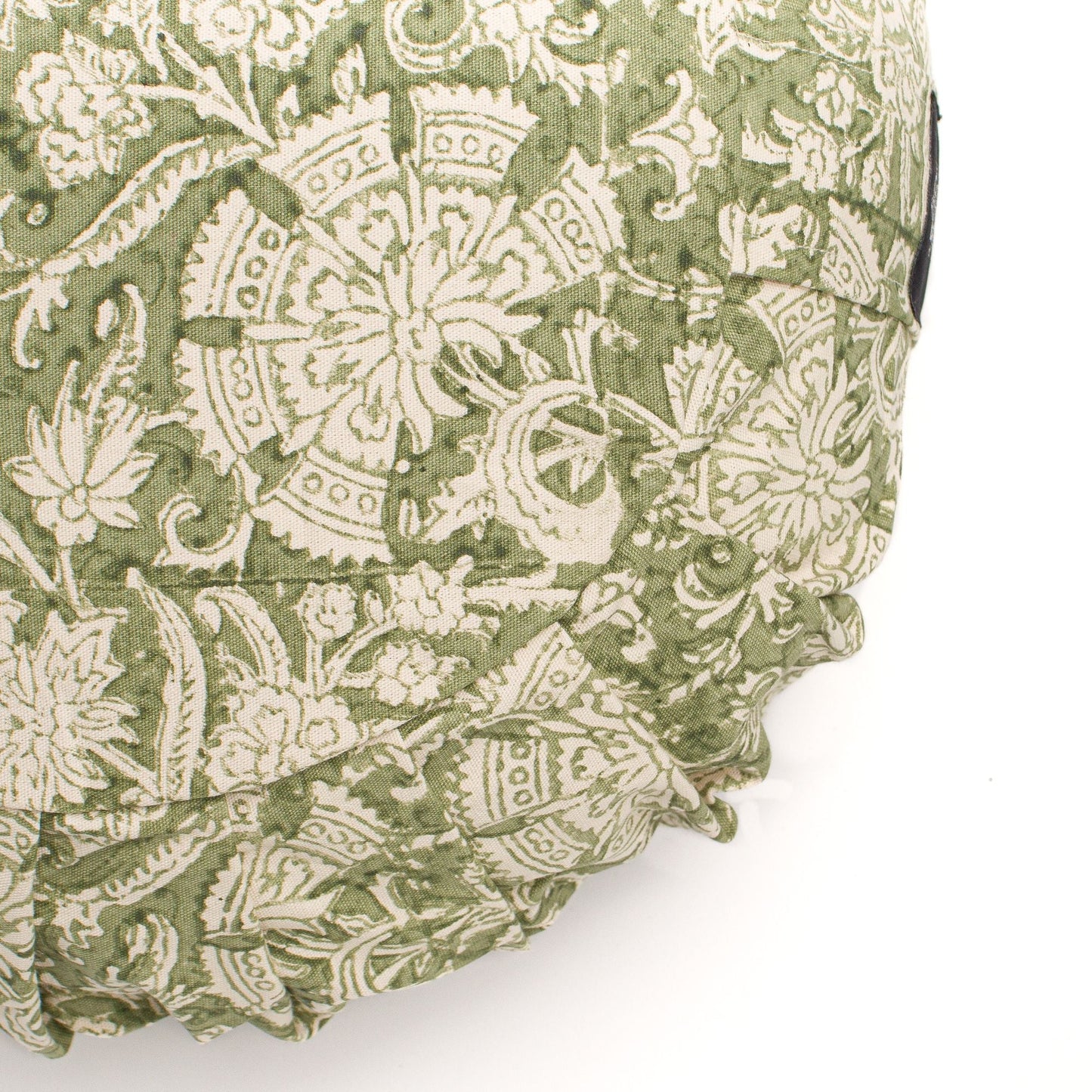 Round Meditation Cushion ~ New Gaia-Block Printed, Zafus-xo
