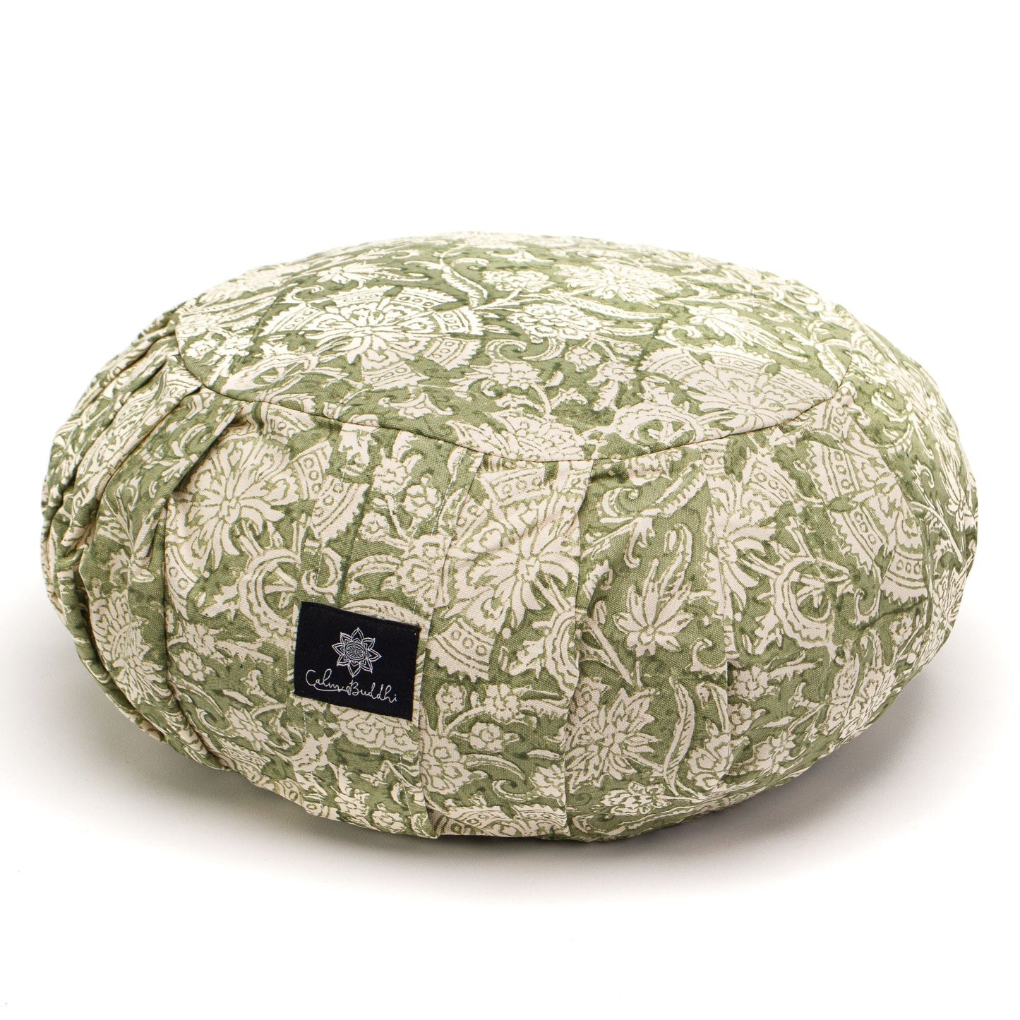 Round Meditation Cushion ~ New Gaia-Block Printed, Zafus-xo