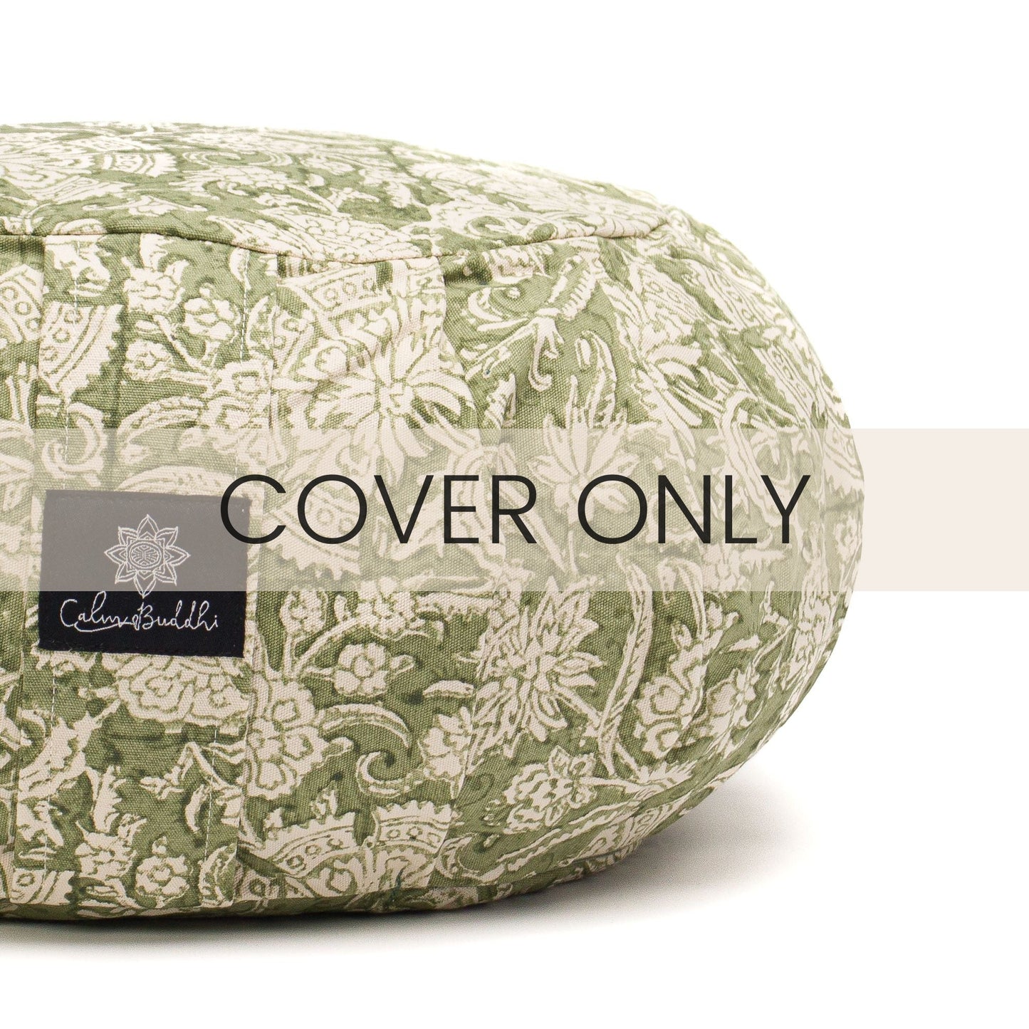 Round Meditation Cushion ~ New Gaia-Block Printed, Zafus-xo