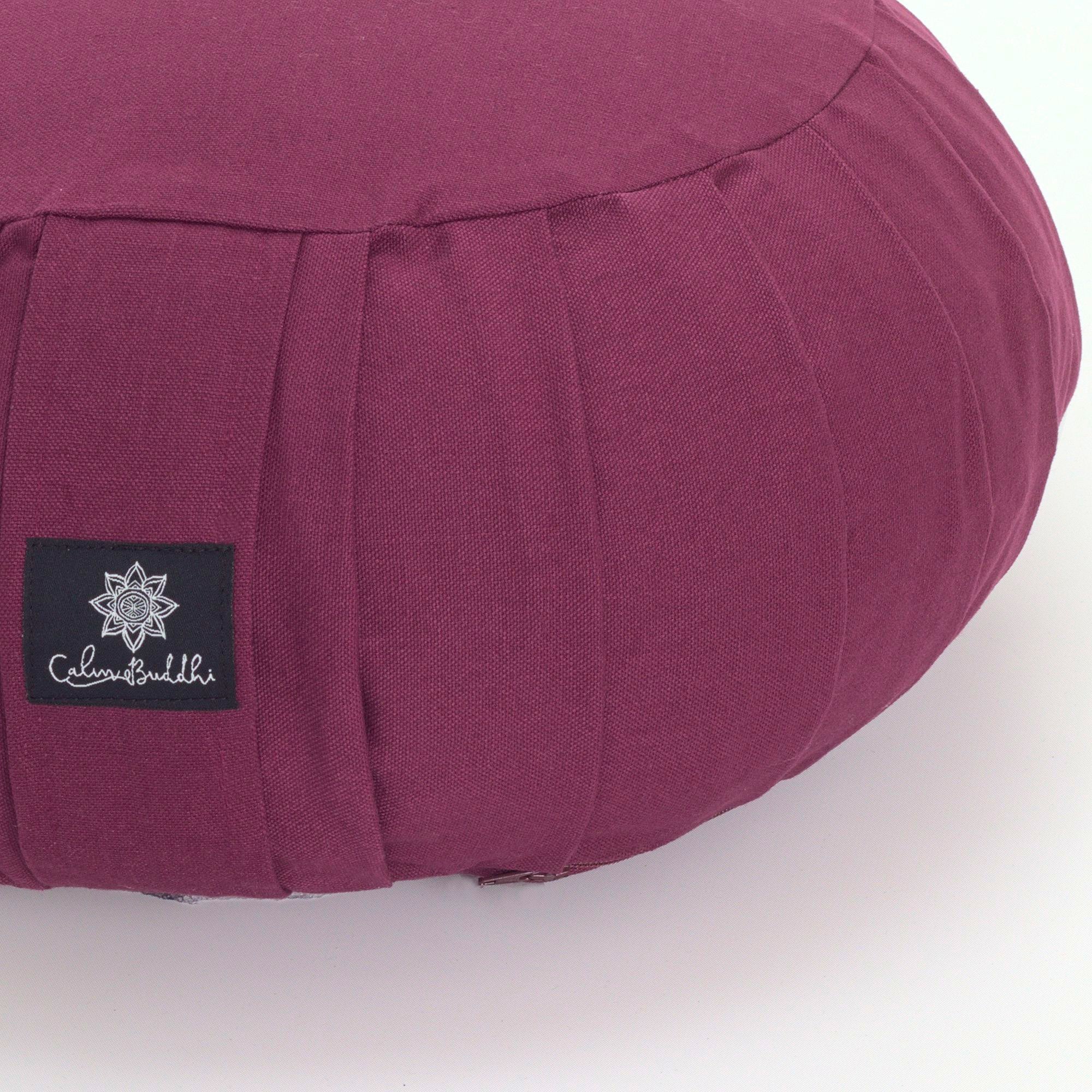 Round Meditation Cushion Plum Calm Buddhi