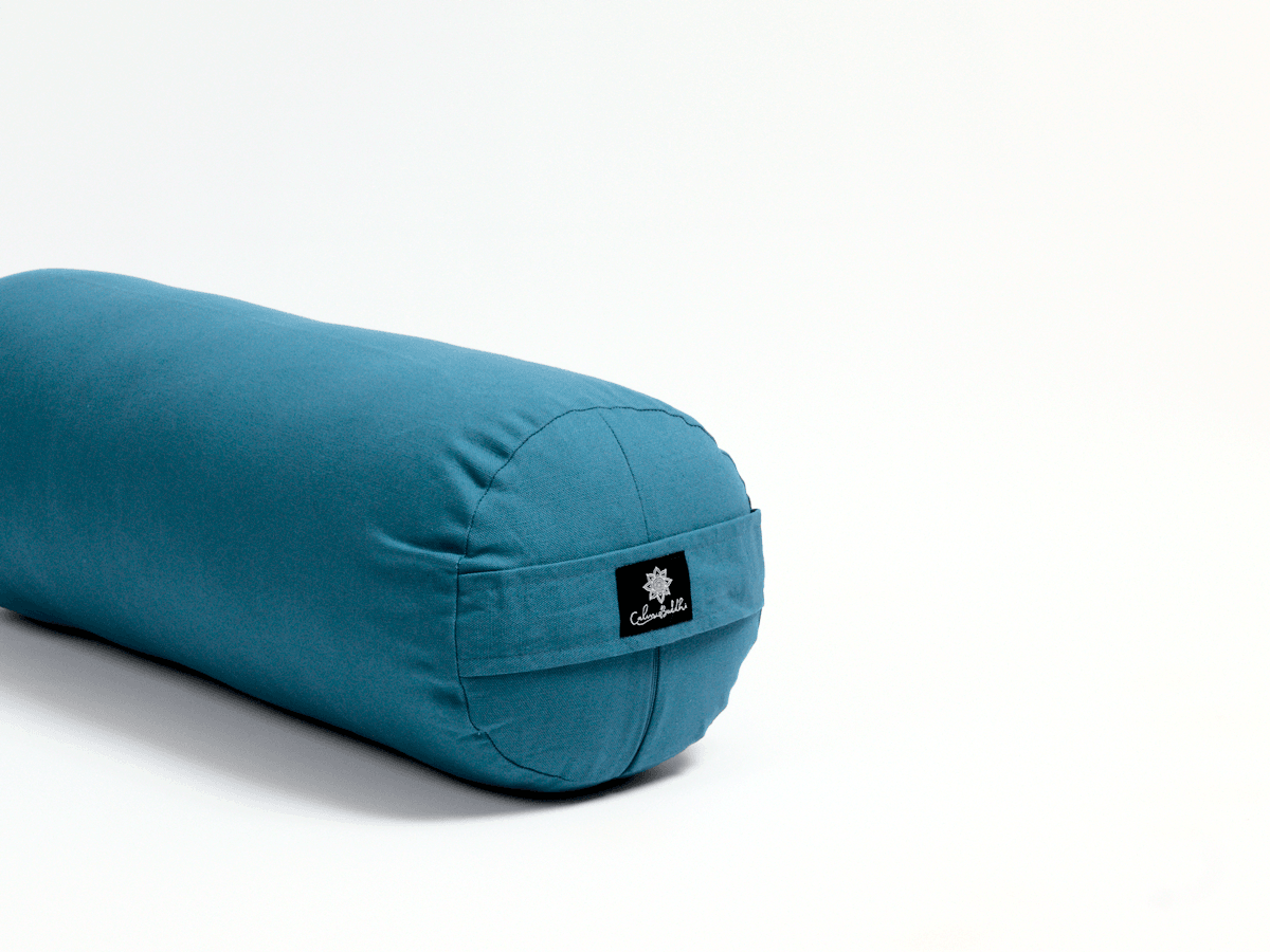 Teal Round Yoga Bolster-Yoga Bolster-Classic, Round Bolsters-