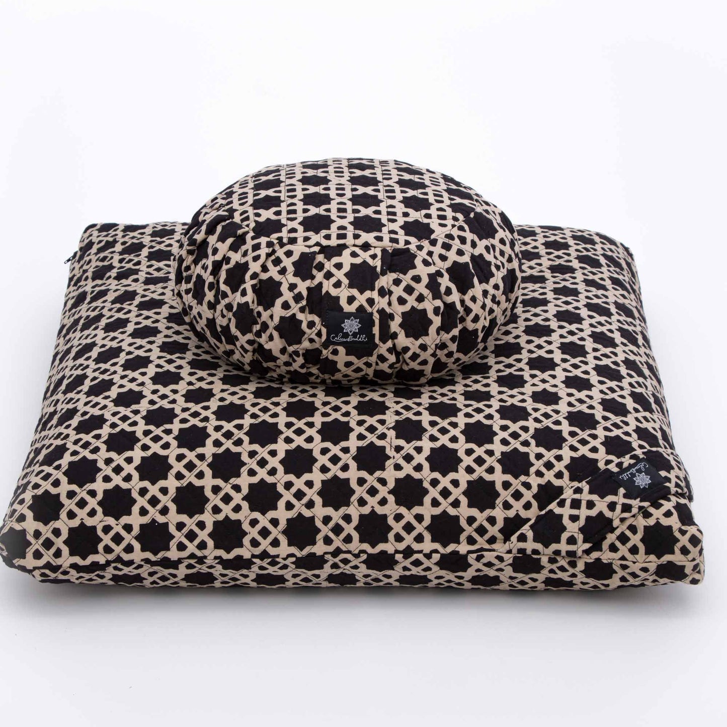 Akasha - Meditation comfort bundle Block Printed, Quilted, zafuzab-set -xo