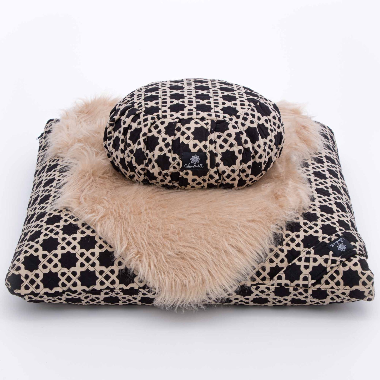 Akasha - Meditation comfort bundle Block Printed, Quilted, zafuzab-set -xo