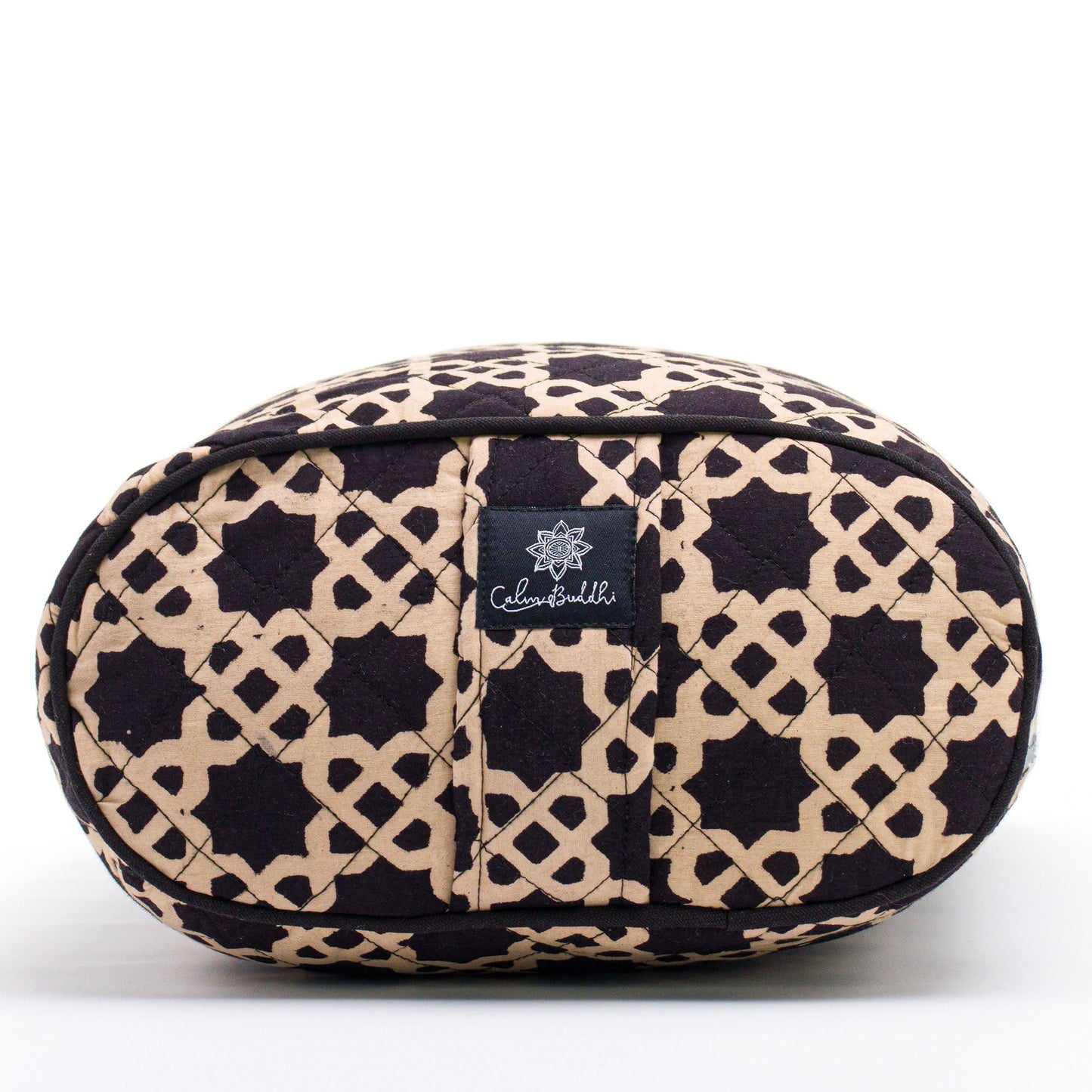 Oval yoga bolster- Akasha-Block Printed, Oval Bolsters-xo