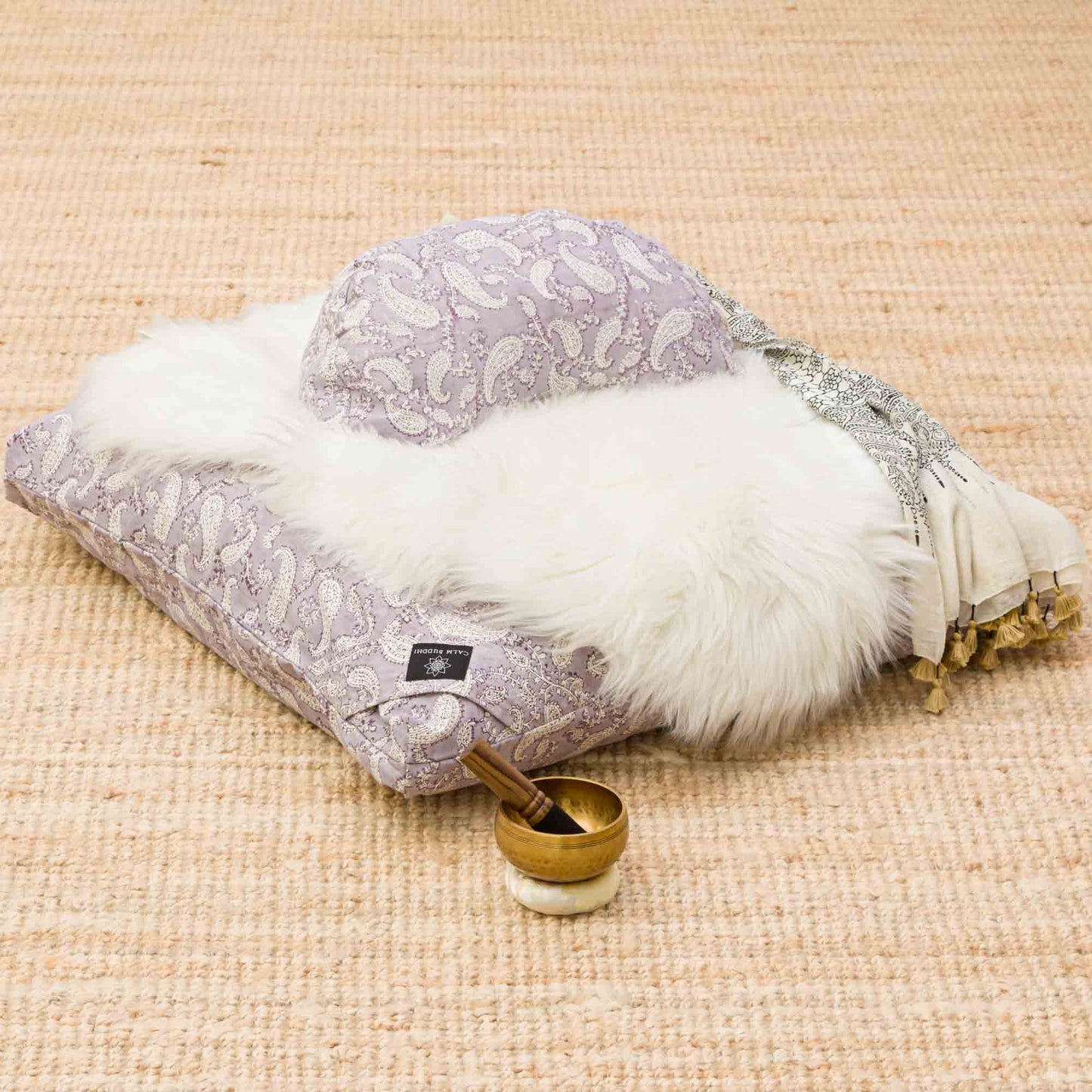 Ananda Paisley - Meditation comfort bundle Ananda, Block Printed, karna, zafuzab-set -xo