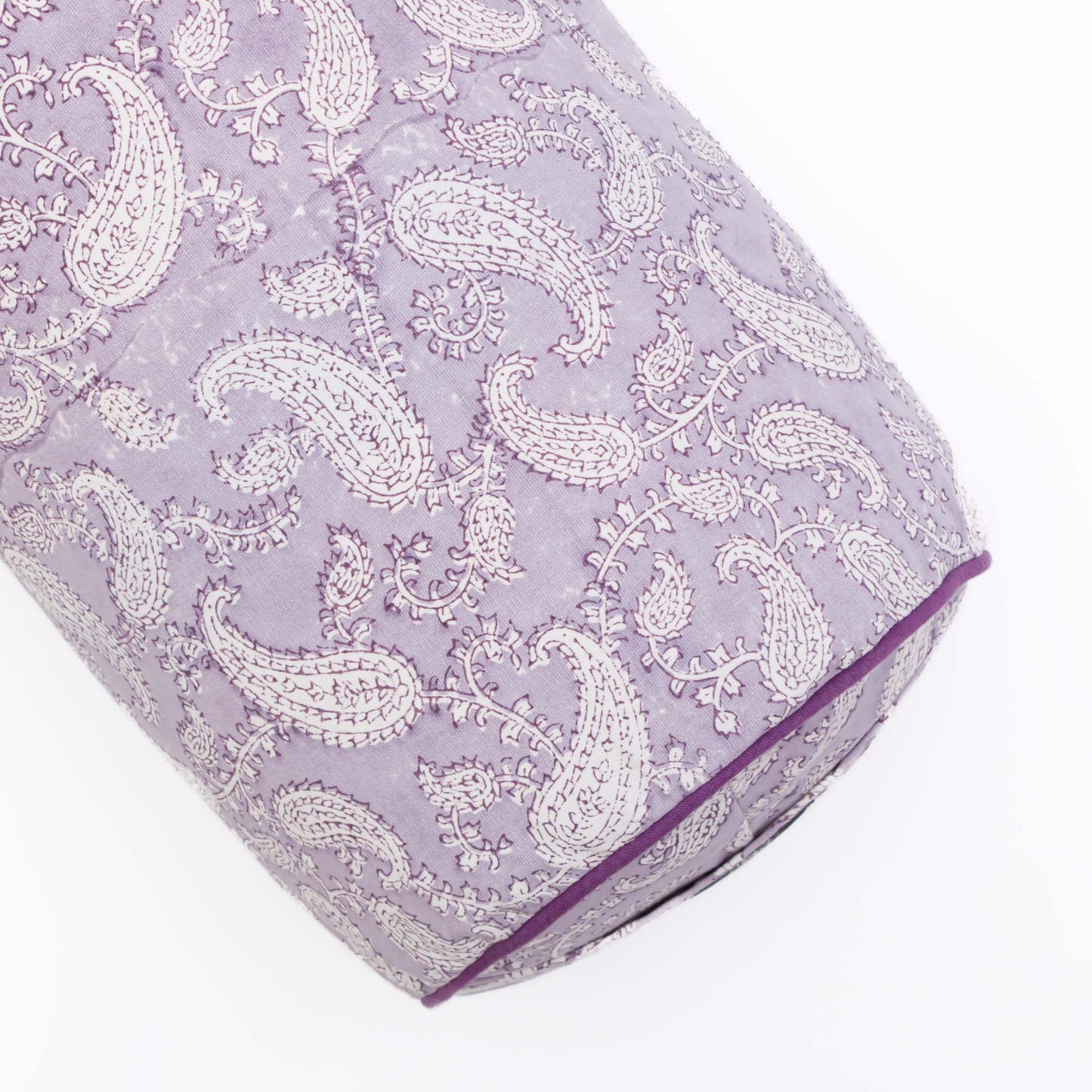 Ananda Paisley - Round Yoga Bolster Ananda, Block Printed, Round Bolsters -xo