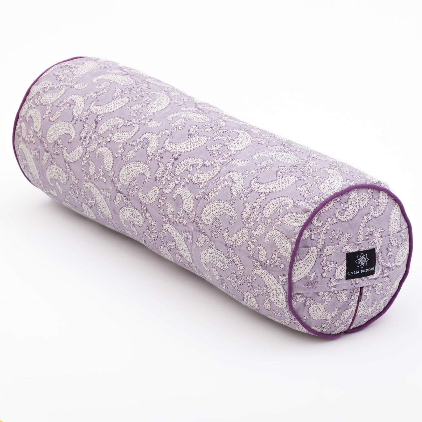 Ananda Paisley - Round Yoga Bolster Ananda, Block Printed, Round Bolsters -xo