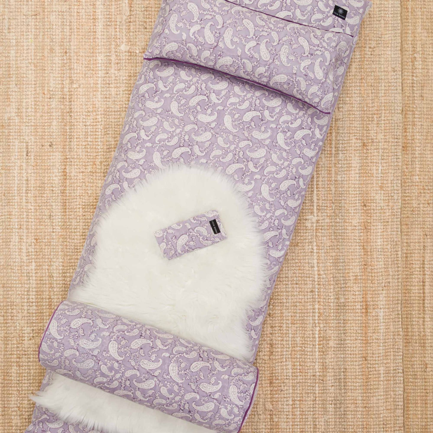 Ananda Paisley Yoga Nidra and Meditation Comfort Bundle Ananda, Block Printed, futonbundle, karna -xo