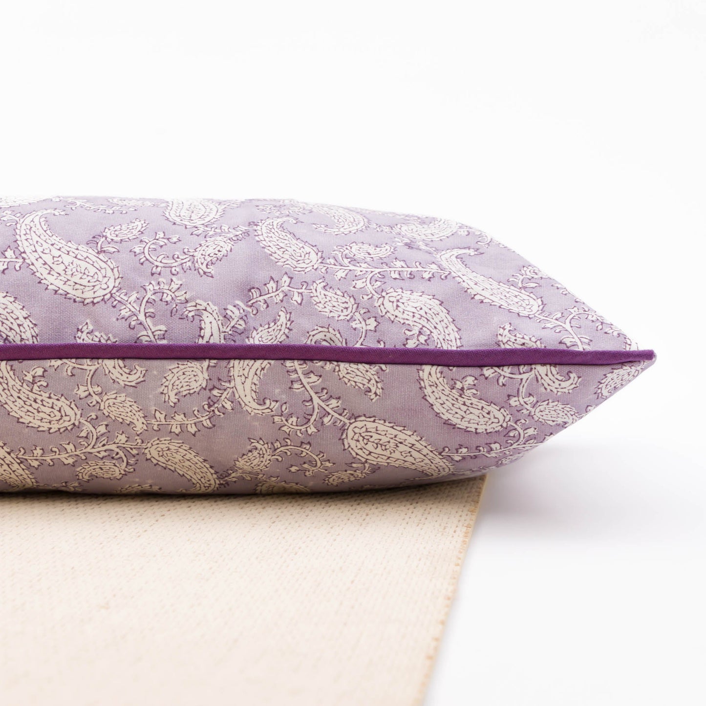 Ananda Paisley Yoga Pillow Ananda, Block Printed, Yoga Pillows -xo