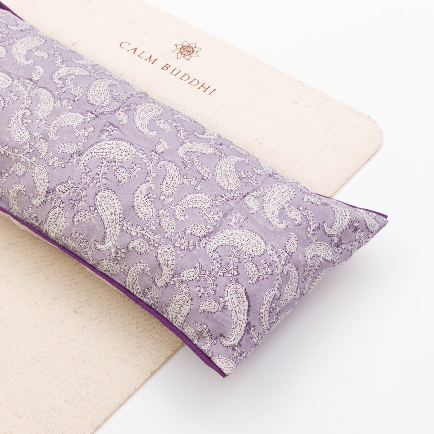 Ananda Paisley Yoga Pillow Ananda, Block Printed, Yoga Pillows -xo
