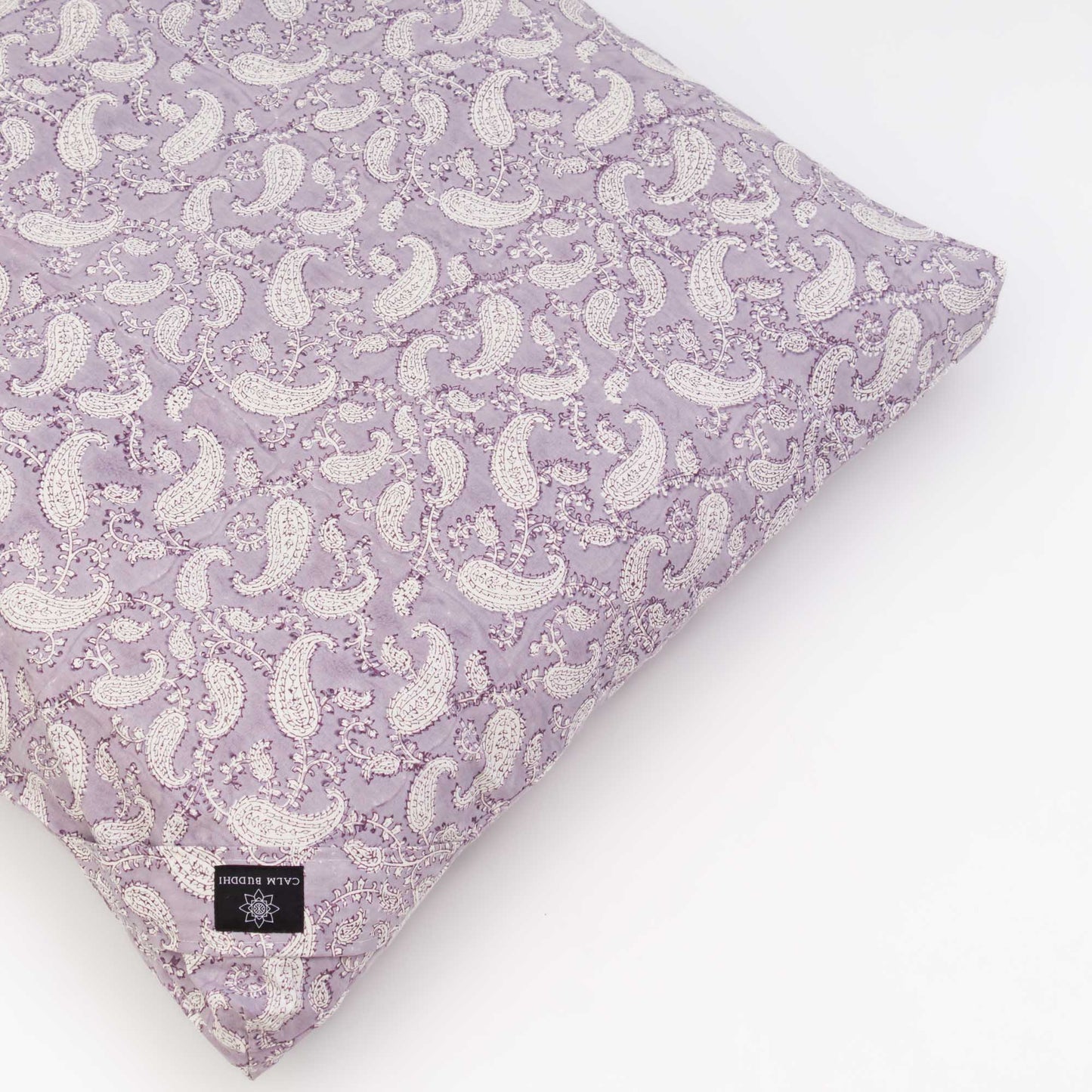 Ananda Paisley Zabuton Meditation Cushion Ananda, Block Printed, karna, Zabutons -xo