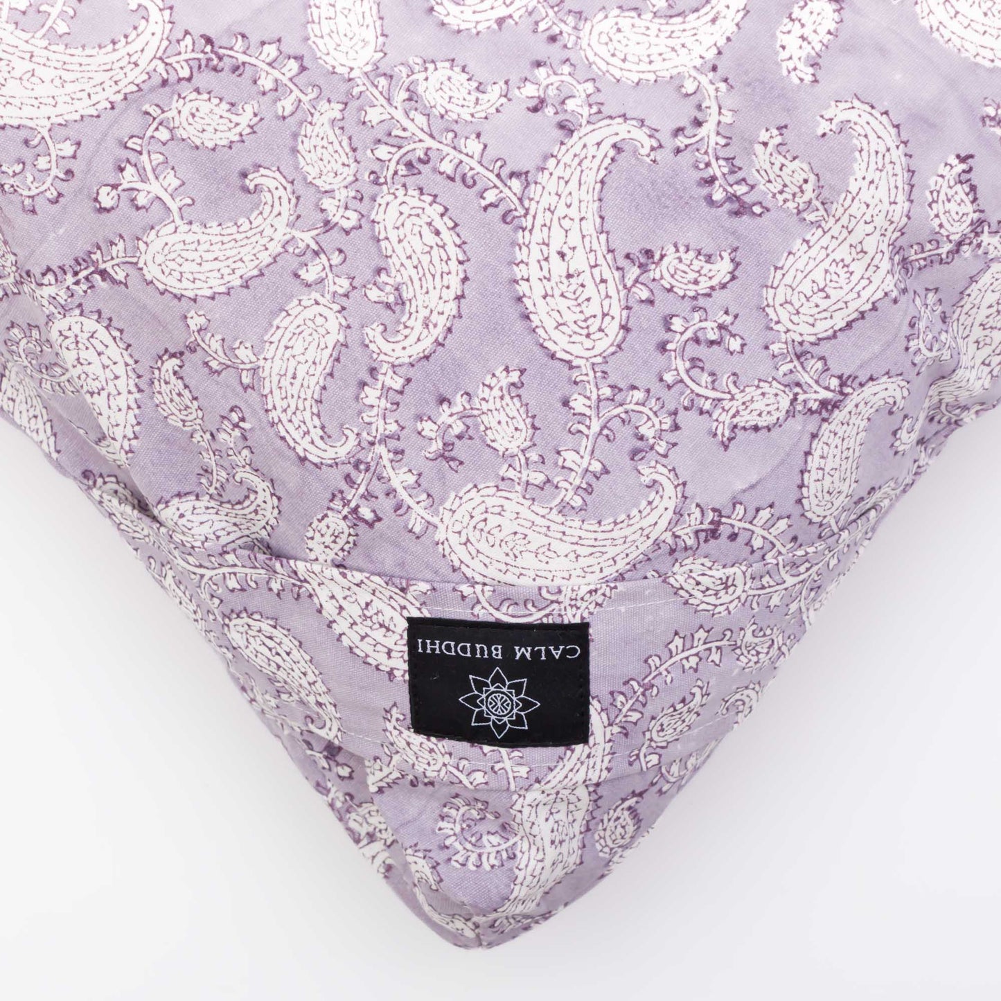 Ananda Paisley Zabuton Meditation Cushion Ananda, Block Printed, karna, Zabutons -xo
