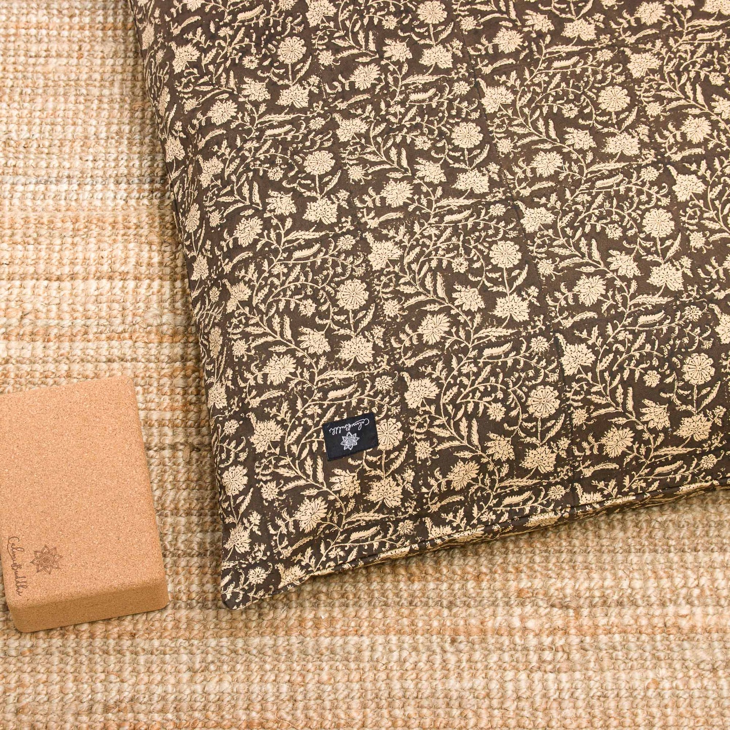 Bhumi Garden Yoga Nidra and Meditation Futon Block Printed, Futons, karna -xo