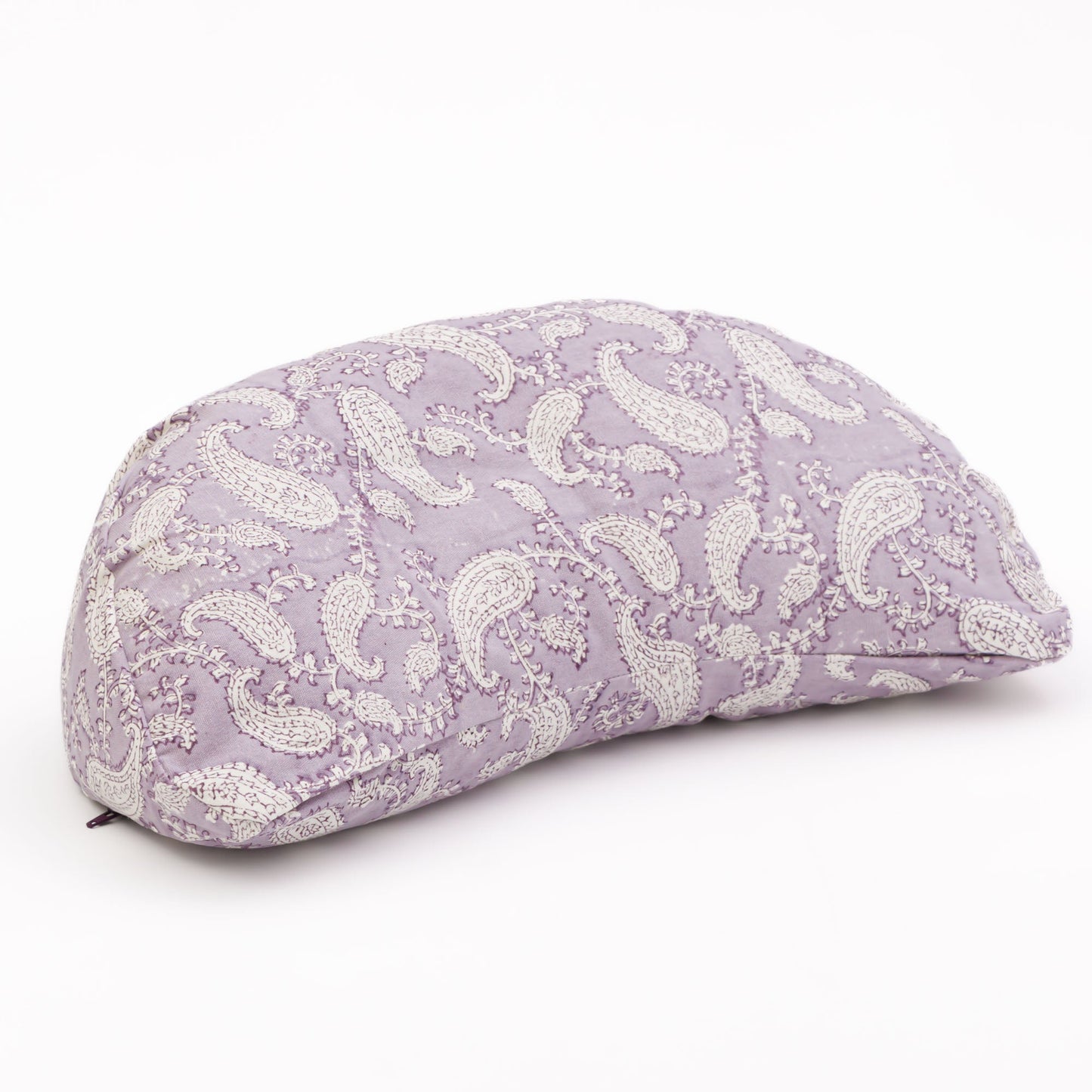 Crescent Meditation Cushion - Ananda Paisley Ananda, Block Printed, Crescents -xo