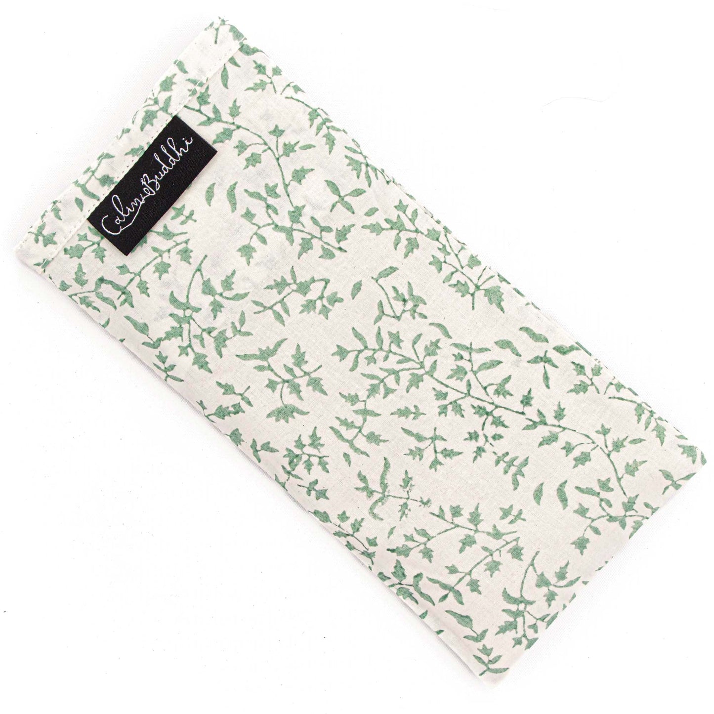 Eye Pillow - Holly Sage Block Printed, Eye Pillows, Karna, sage -xo