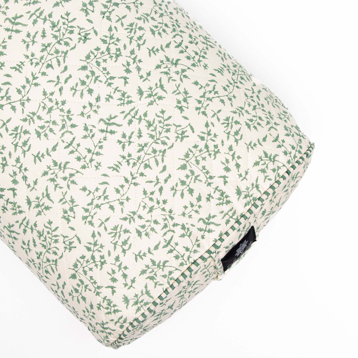 Holly - Sage Oval Yoga Bolster Block Printed, Karna, Oval Bolsters, sage -xo