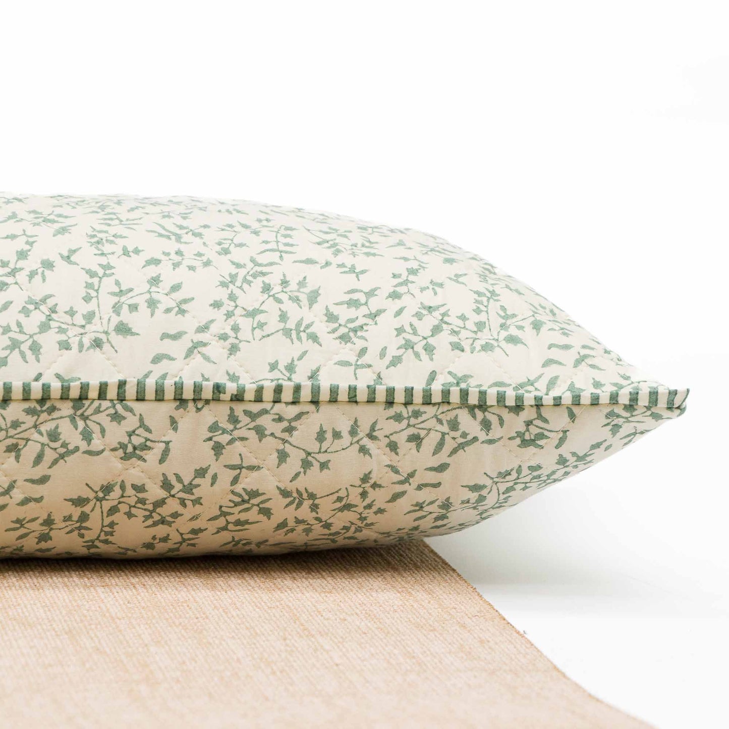 Holly - Sage Yoga Pillow Block Printed, karna, sage, Yoga Pillows -xo