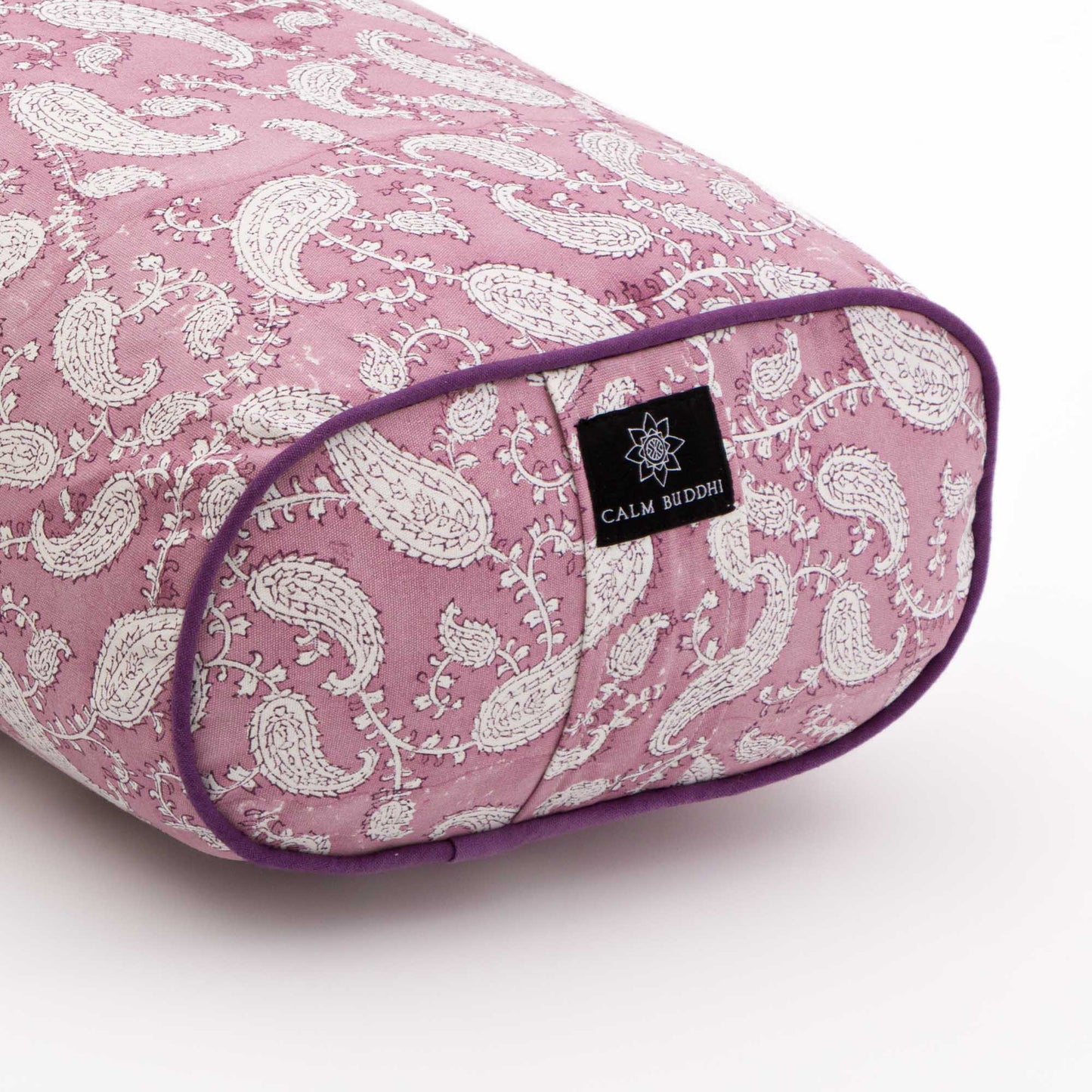 Indi Rose Paisley Oval Yoga Bolster Block Printed, Indi Rose, Oval Bolsters -xo