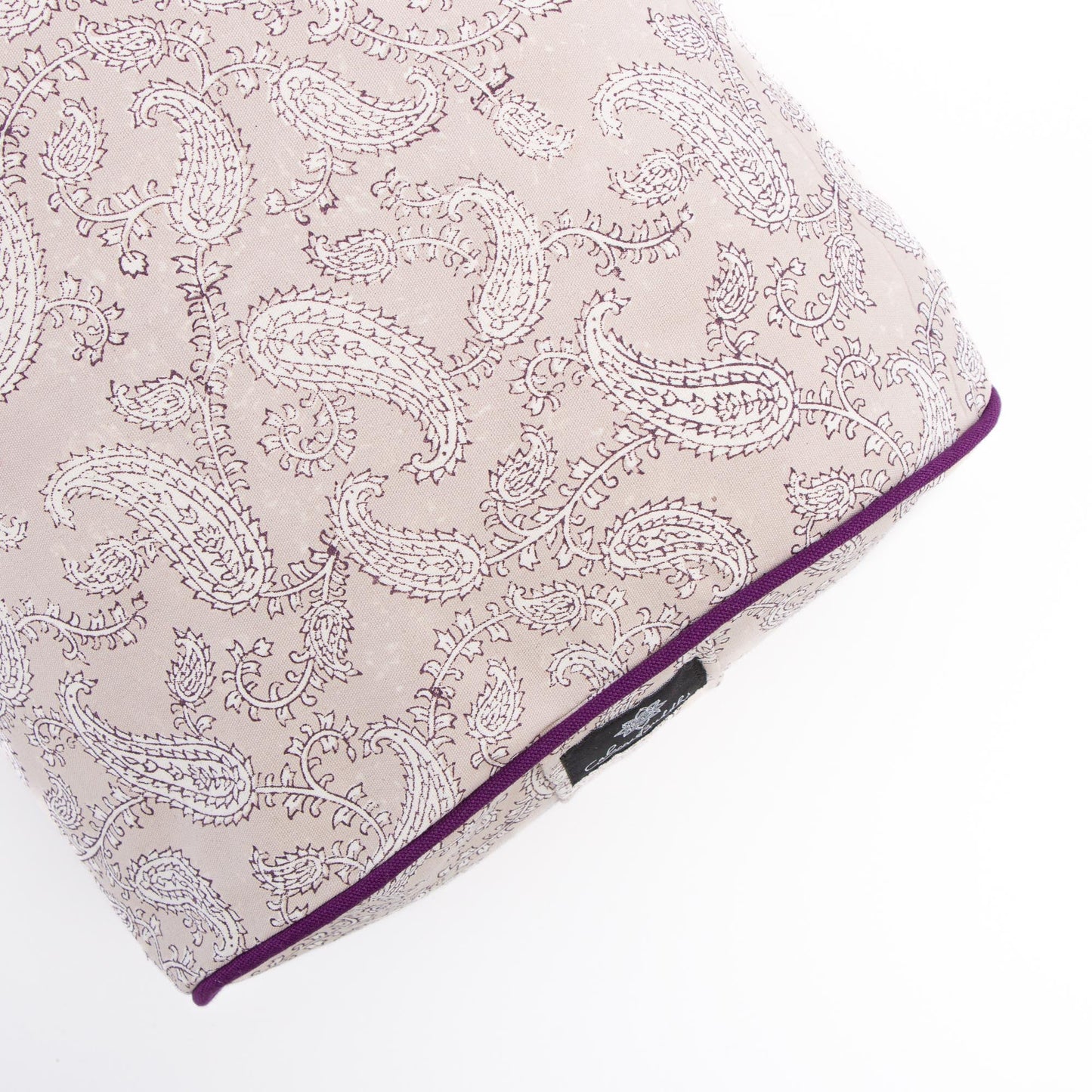 Jyoti Paisley Oval Yoga Bolster Block Printed, Oval Bolsters -xo