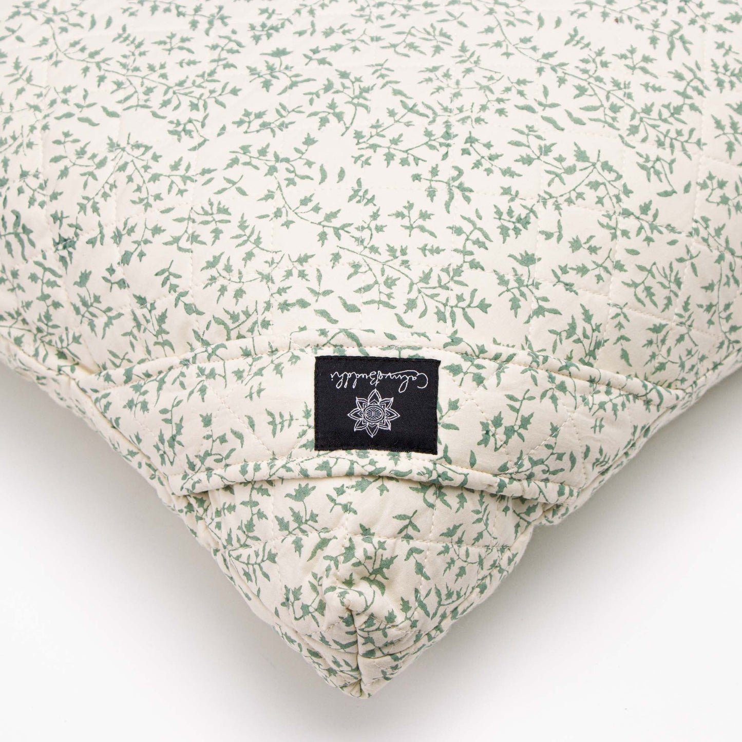Meditation Cushion - Holly Sage Zabuton Block Printed, karna, sage, Zabutons -xo