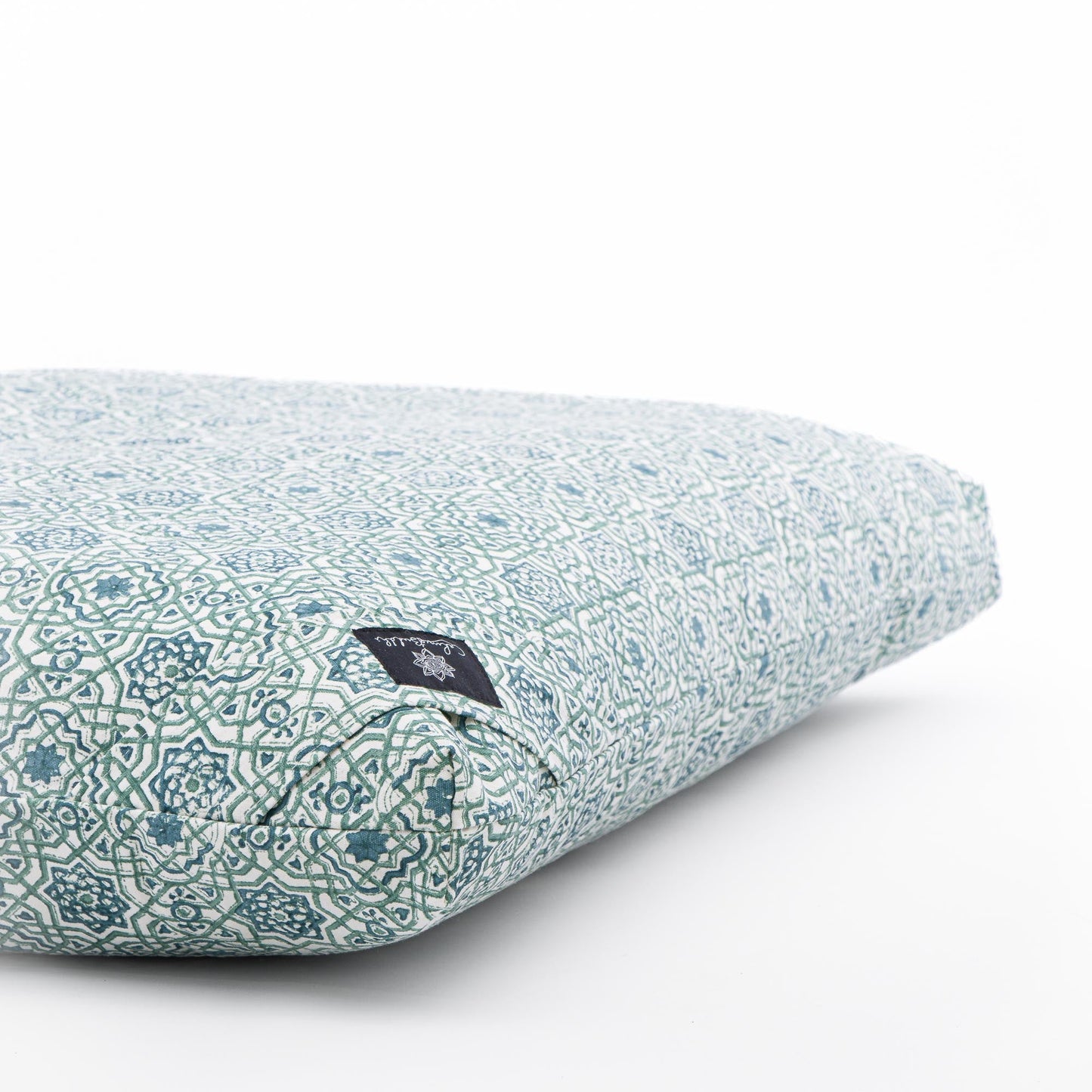 Meditation Cushion - Moroccan Dreams Zabuton Block Printed, karna, Zabutons -xo