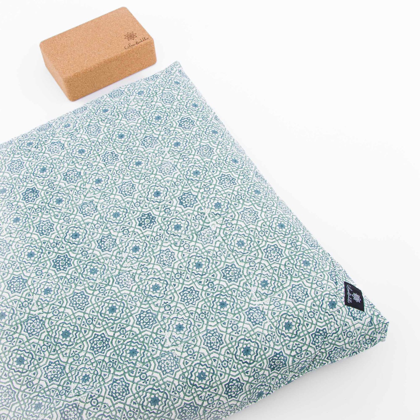 Meditation Cushion - Moroccan Dreams Zabuton Block Printed, karna, Zabutons -xo