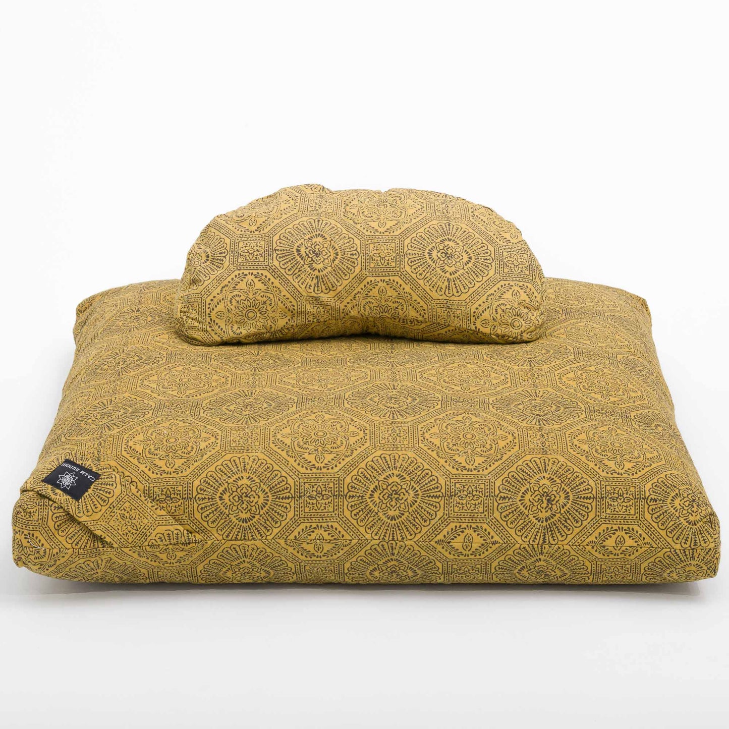
                  
                    Mustard Flower - Meditation comfort bundle Block Printed, Quilted, zafuzab-set -xo
                  
                