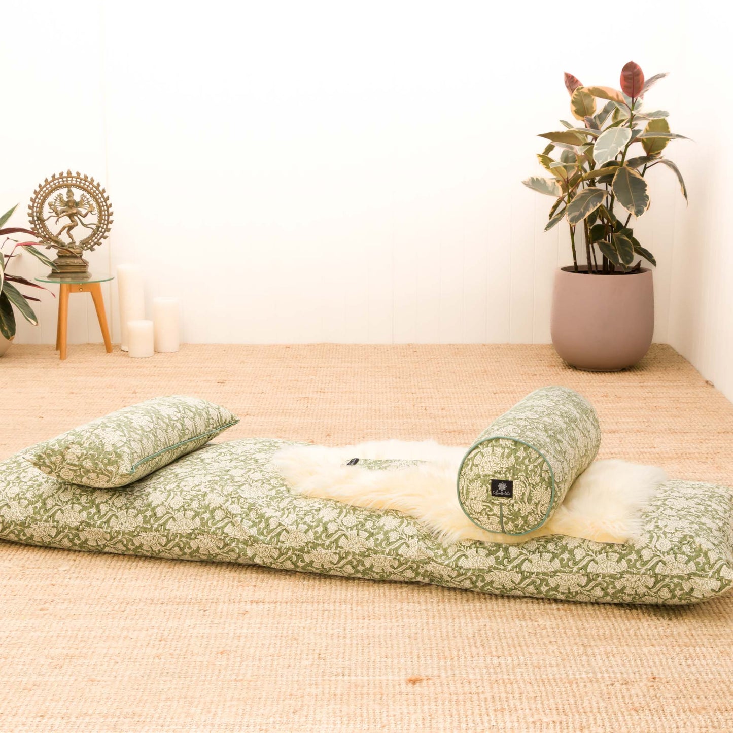 New Gaia - Yoga Nidra and Meditation Comfort Bundle Block Printed, futonbundle, karna -xo
