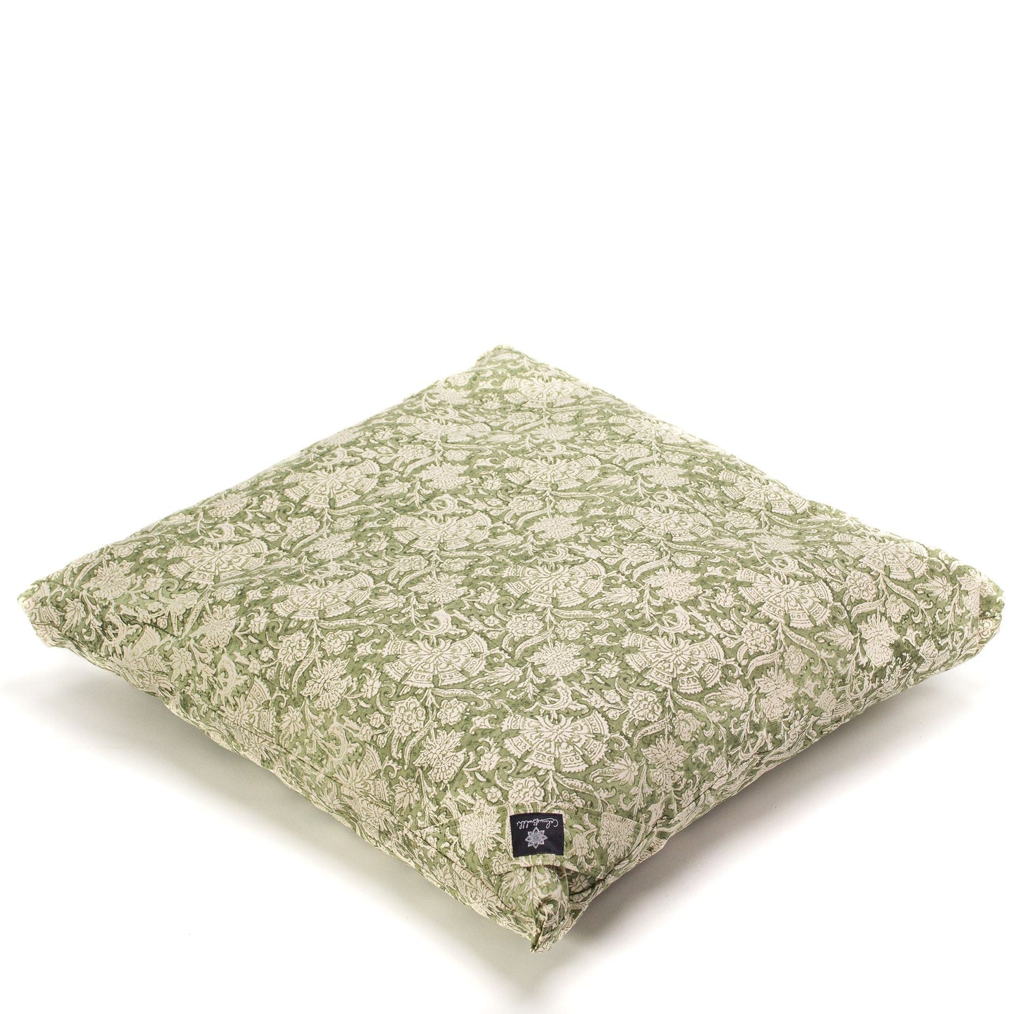 New Gaia Zabuton Meditation Cushion-Block Printed, Zabutons-xo