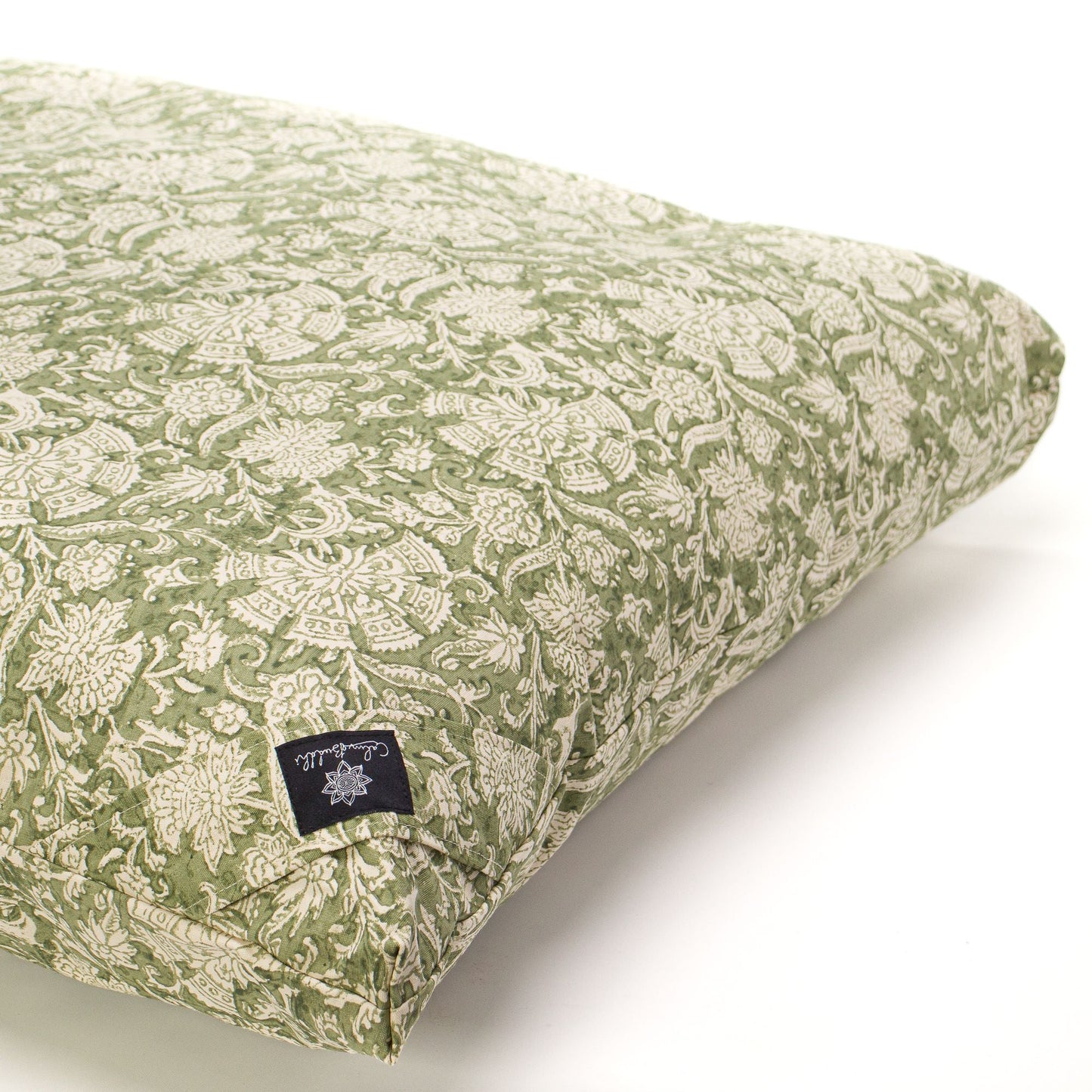New Gaia Zabuton Meditation Cushion-Block Printed, Zabutons-xo
