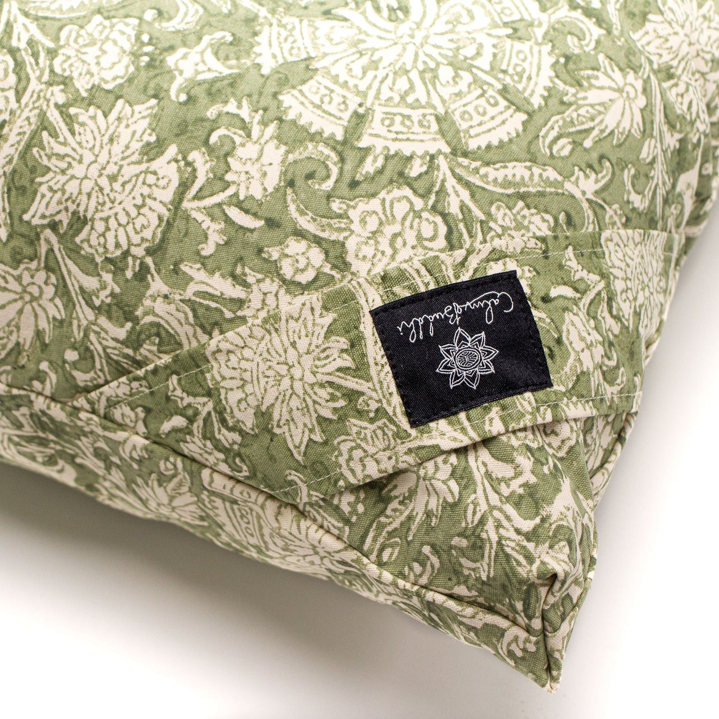 New Gaia Zabuton Meditation Cushion-Block Printed, Zabutons-xo