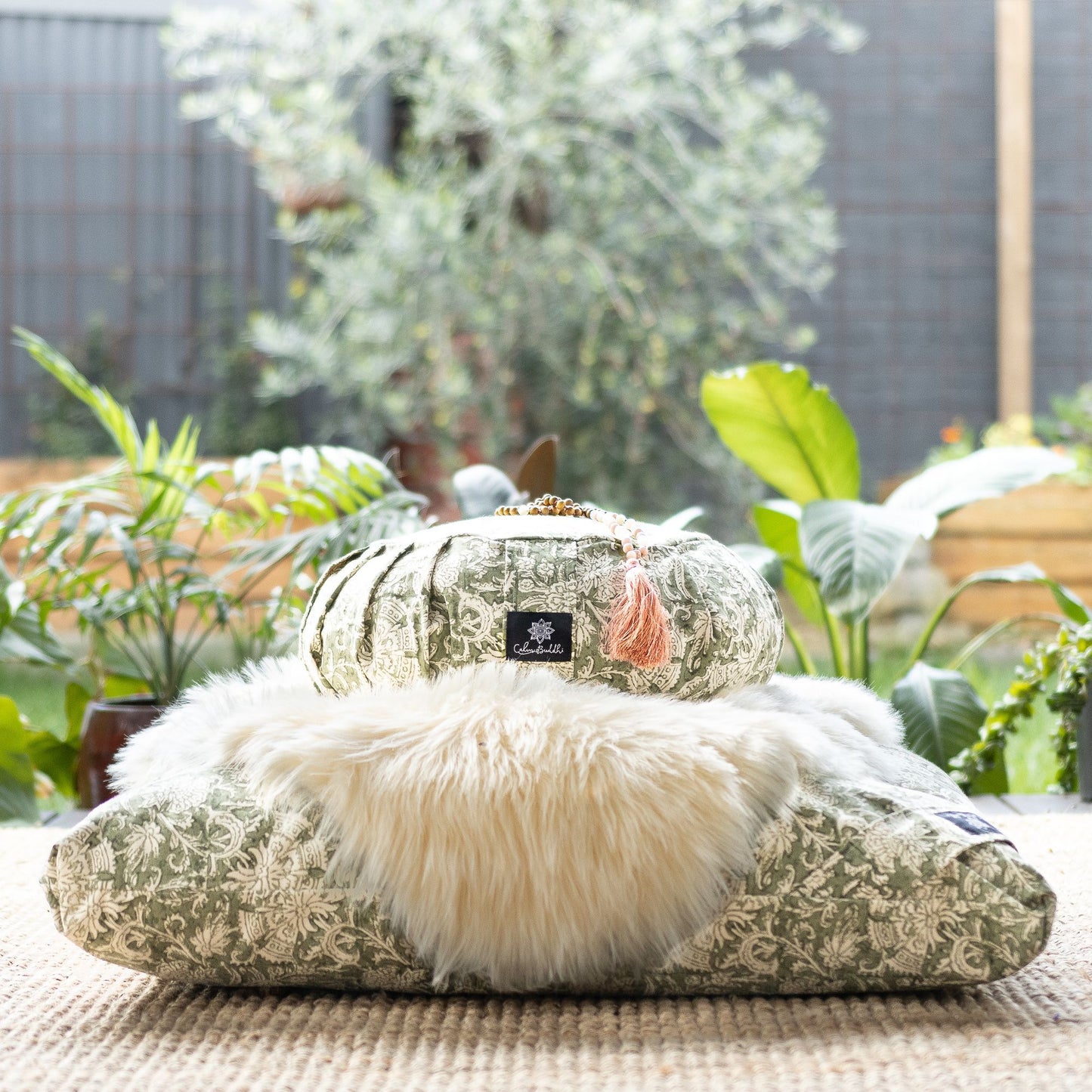New Gaia Zabuton Meditation Cushion Block Printed, Zabutons -xo