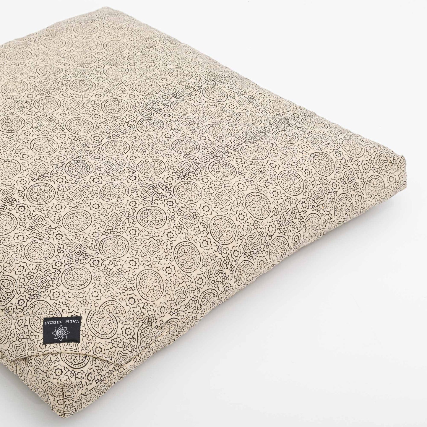 Pure Riyal - Meditation Cushion Zabuton Block Printed, Pure Riyal, Zabutons -xo