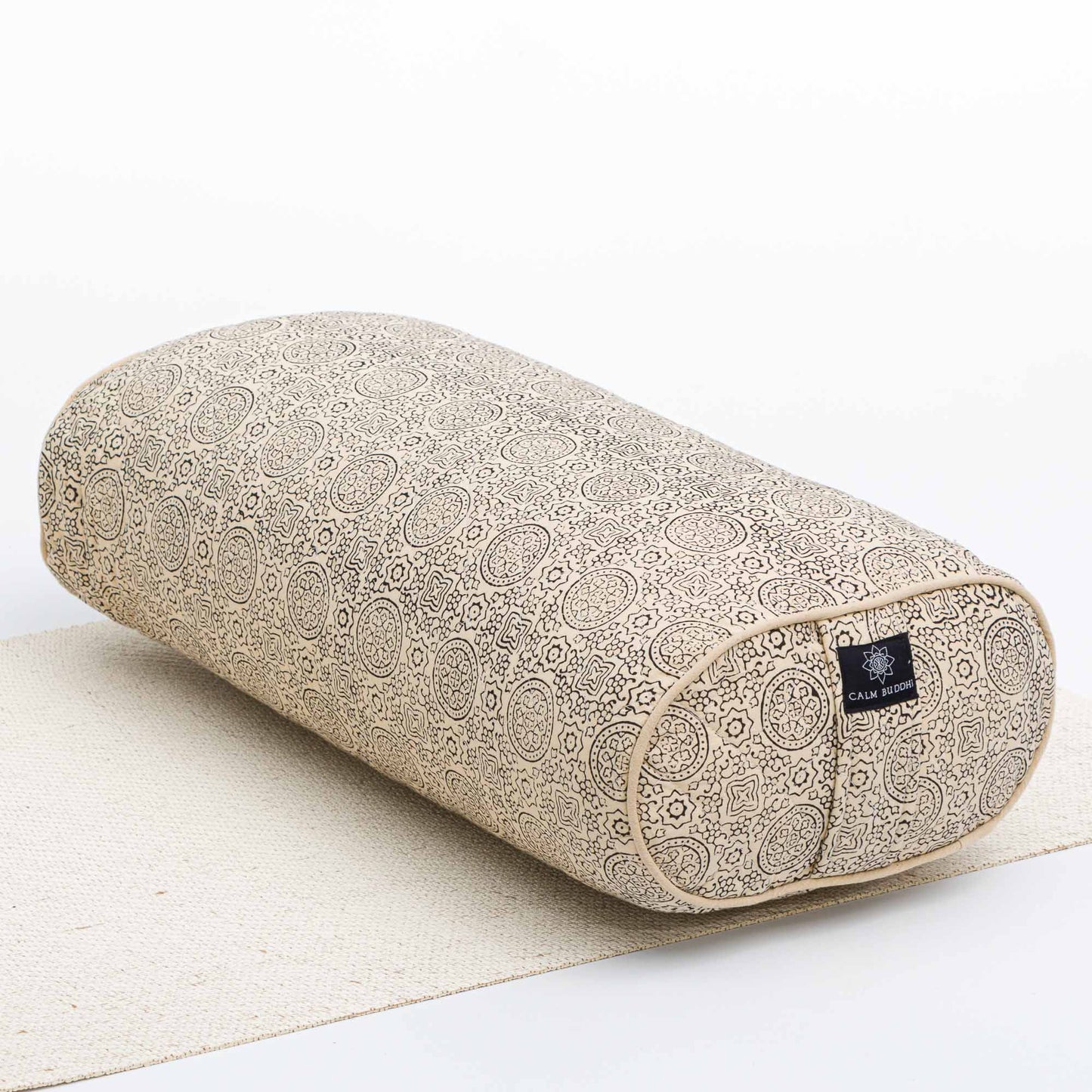 Pure Riyal - Oval Yoga Bolster Block Printed, Oval Bolsters, Pure Riyal -xo