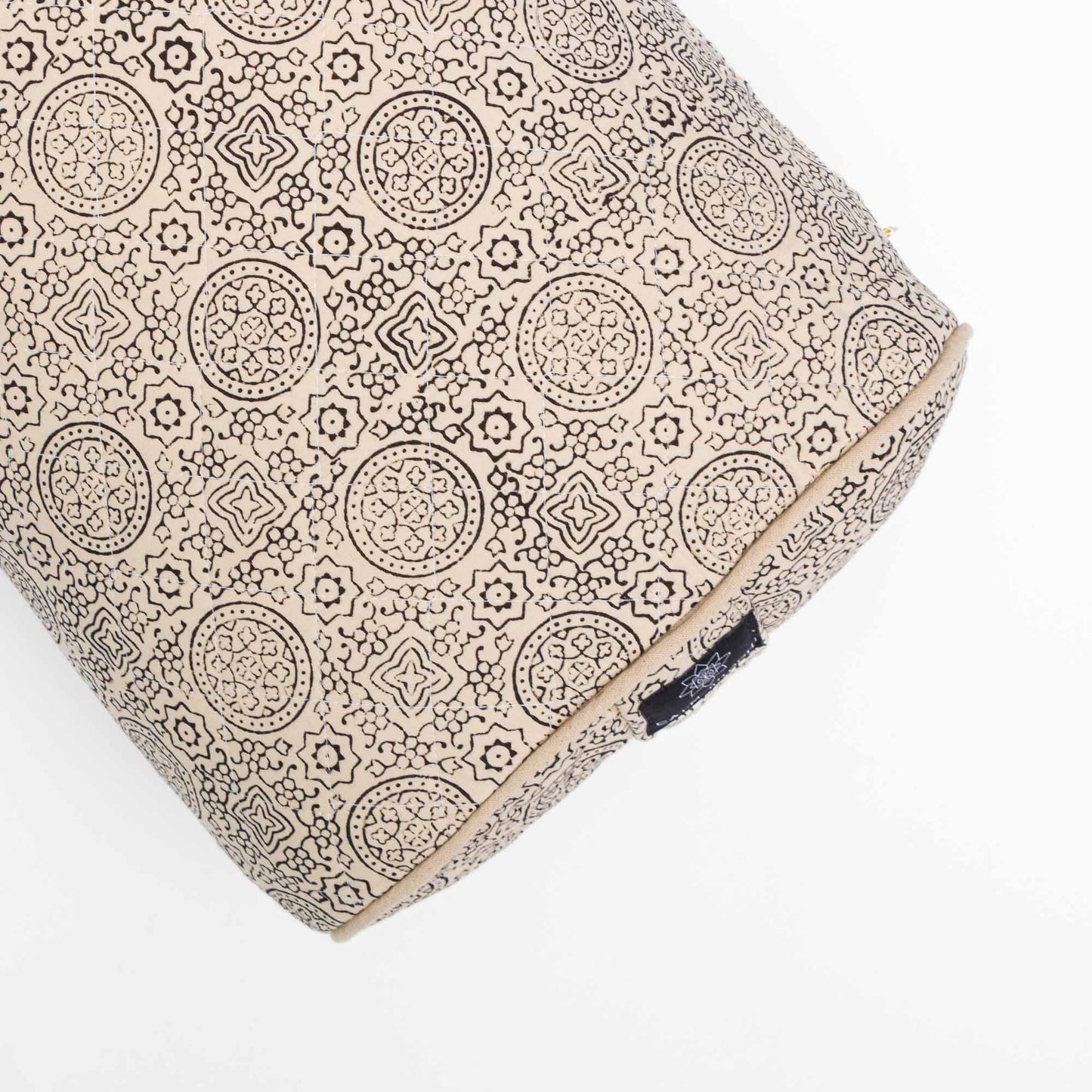 Pure Riyal - Oval Yoga Bolster Block Printed, Oval Bolsters, Pure Riyal -xo