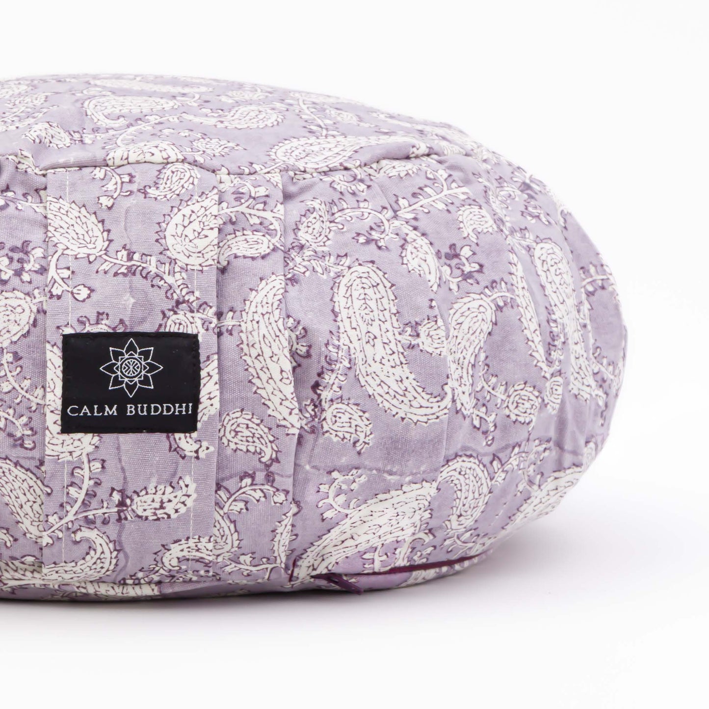 Round Meditation Cushion ~Ananda Paisley Ananda, Block Printed, Zafus -xo