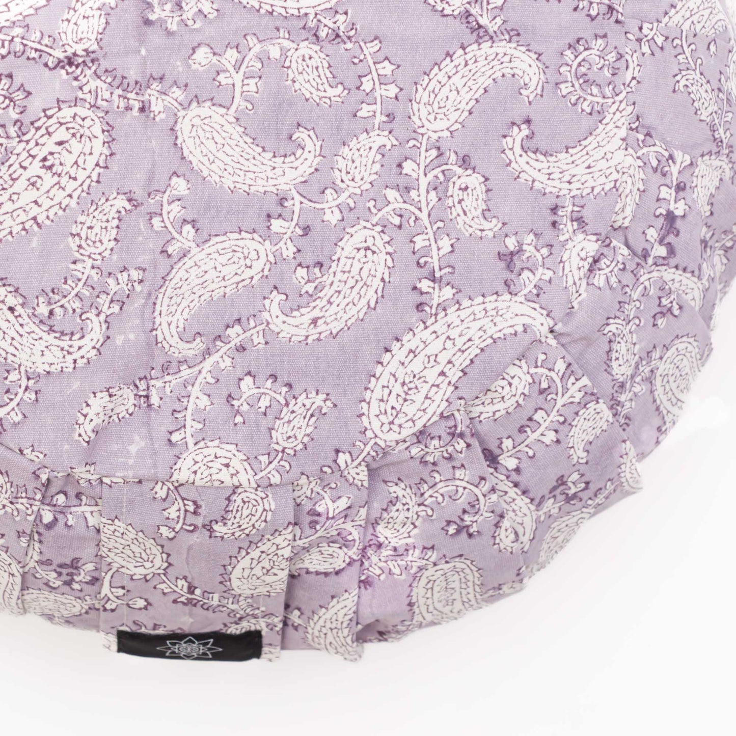 Round Meditation Cushion ~Ananda Paisley Ananda, Block Printed, Zafus -xo